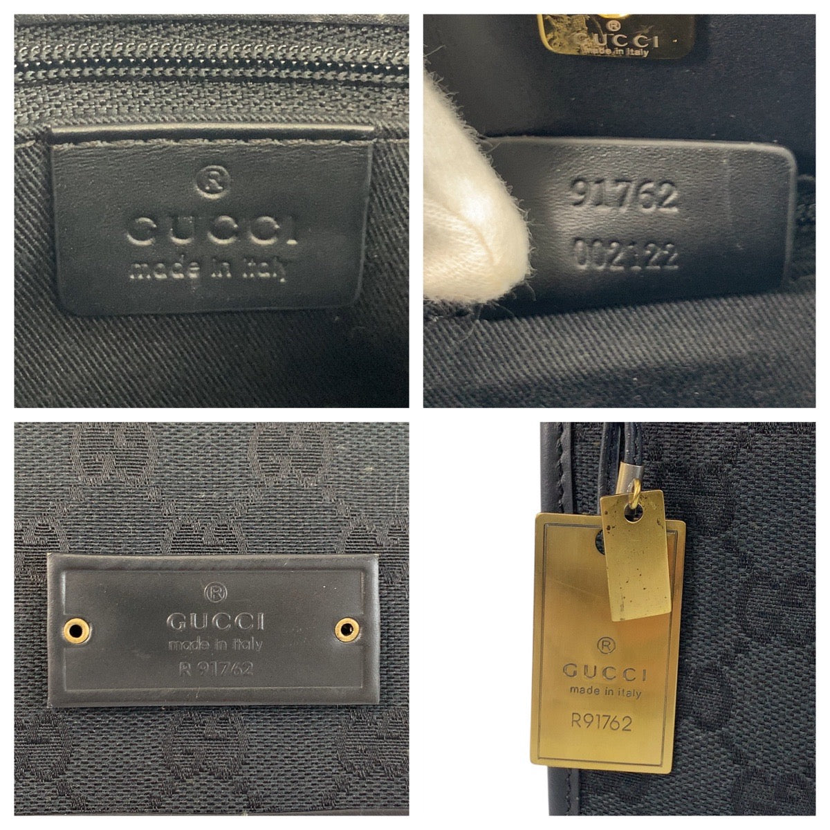 17659
GUCCI グッチ ブラック 黒 ゴールド金具 GGキャンバス / レザー 91762 ショルダーバッグ ポシェット  レディース ABP40
