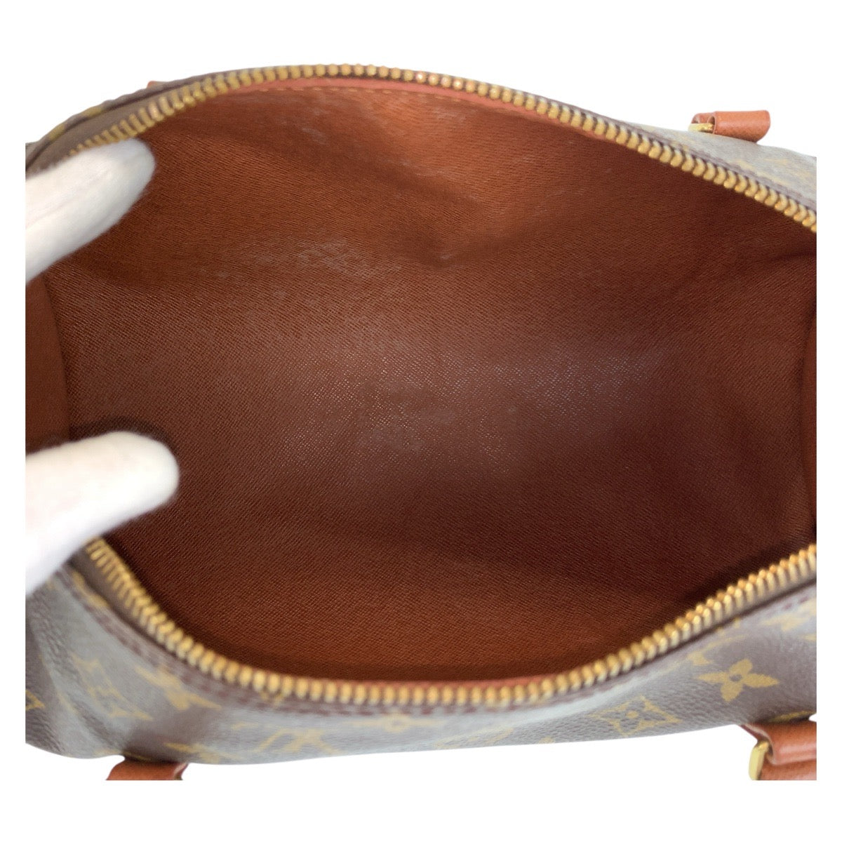 17660
LOUIS VUITTON ルイヴィトン モノグラム パピヨン30 ブラウン ゴールド金具 PVC / レザー M51365 ハンドバッグ  レディース ABP45
