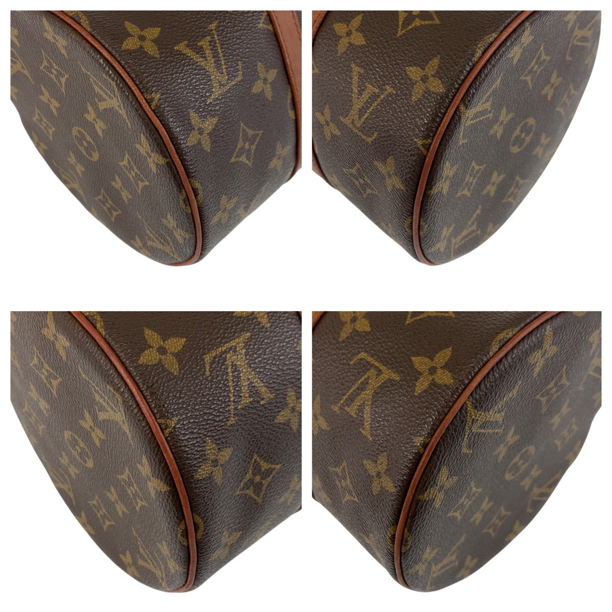 17660
LOUIS VUITTON ルイヴィトン モノグラム パピヨン30 ブラウン ゴールド金具 PVC / レザー M51365 ハンドバッグ  レディース ABP45
