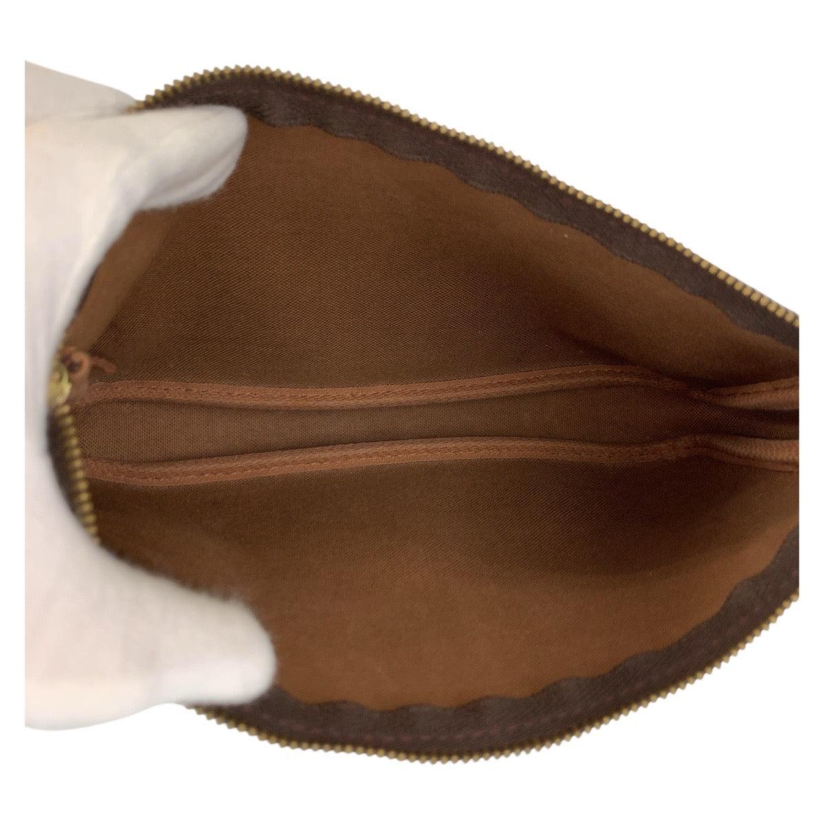 17665
LOUIS VUITTON ルイヴィトン モノグラム ポシェット アクセソワール ブラウン ゴールド金具 PVC / レザー M51980 ハンドバッグ アクセサリーポーチ レディース AB54