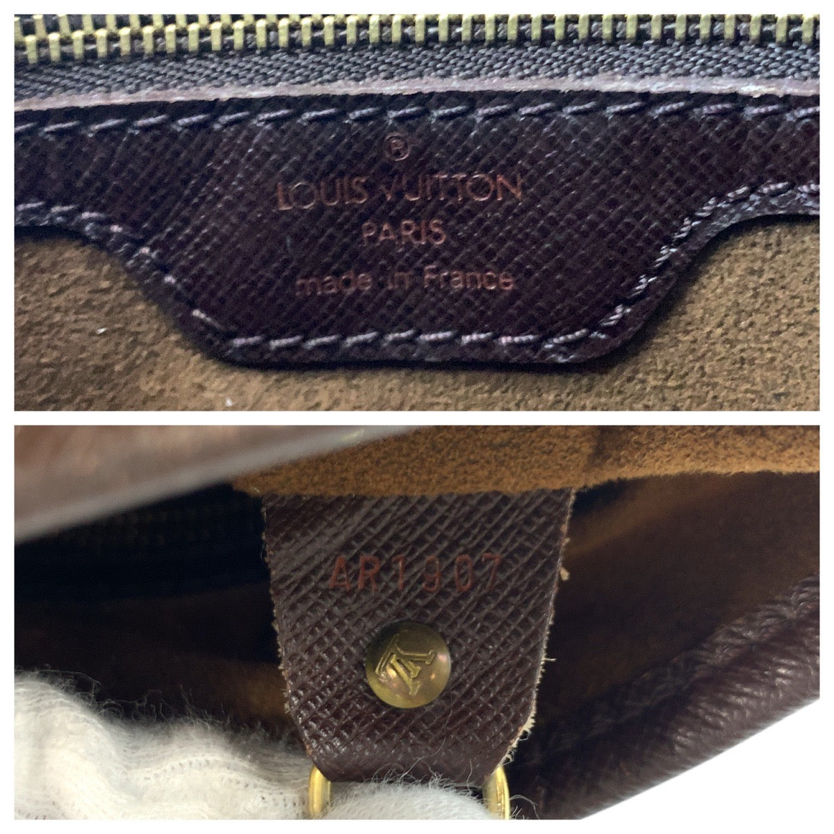 17666
LOUIS VUITTON ルイヴィトン ダミエ マレ ブラウン ゴールド金具 PVC / レザー N42240 トートバッグ ショルダーバッグ レディース AB43