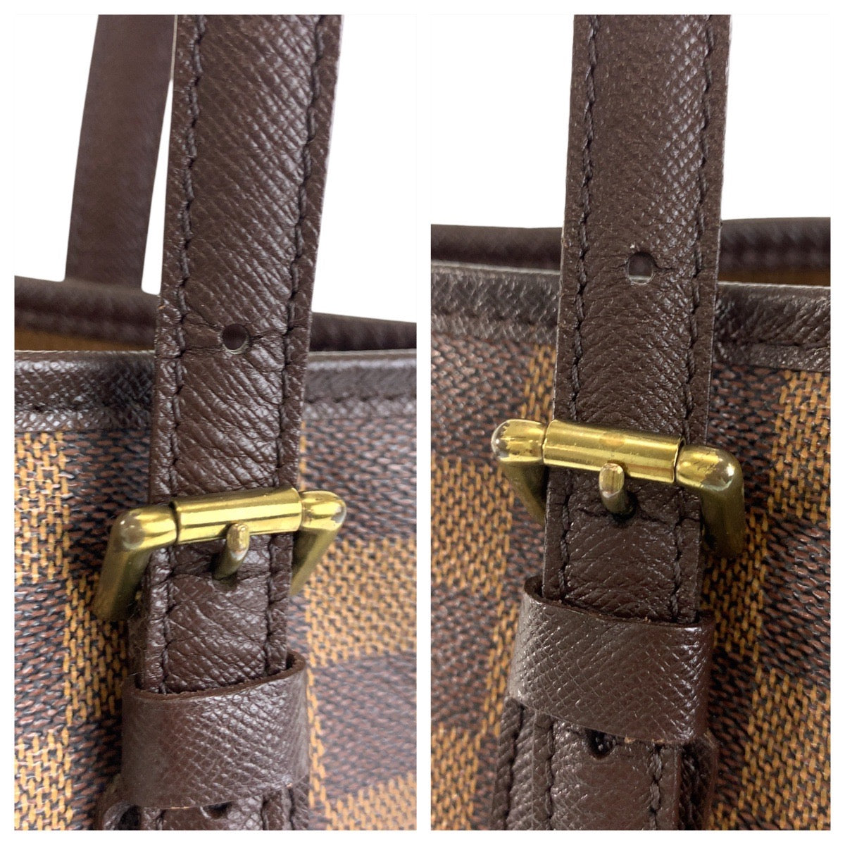 17666
LOUIS VUITTON ルイヴィトン ダミエ マレ ブラウン ゴールド金具 PVC / レザー N42240 トートバッグ ショルダーバッグ レディース AB43