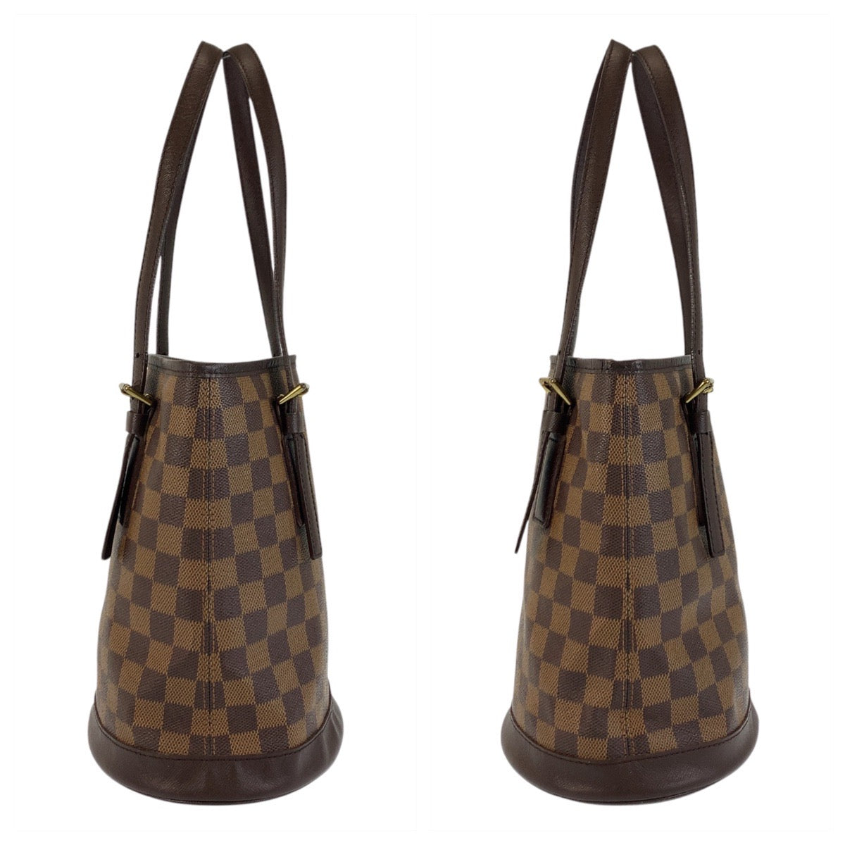 17666
LOUIS VUITTON ルイヴィトン ダミエ マレ ブラウン ゴールド金具 PVC / レザー N42240 トートバッグ ショルダーバッグ レディース AB43