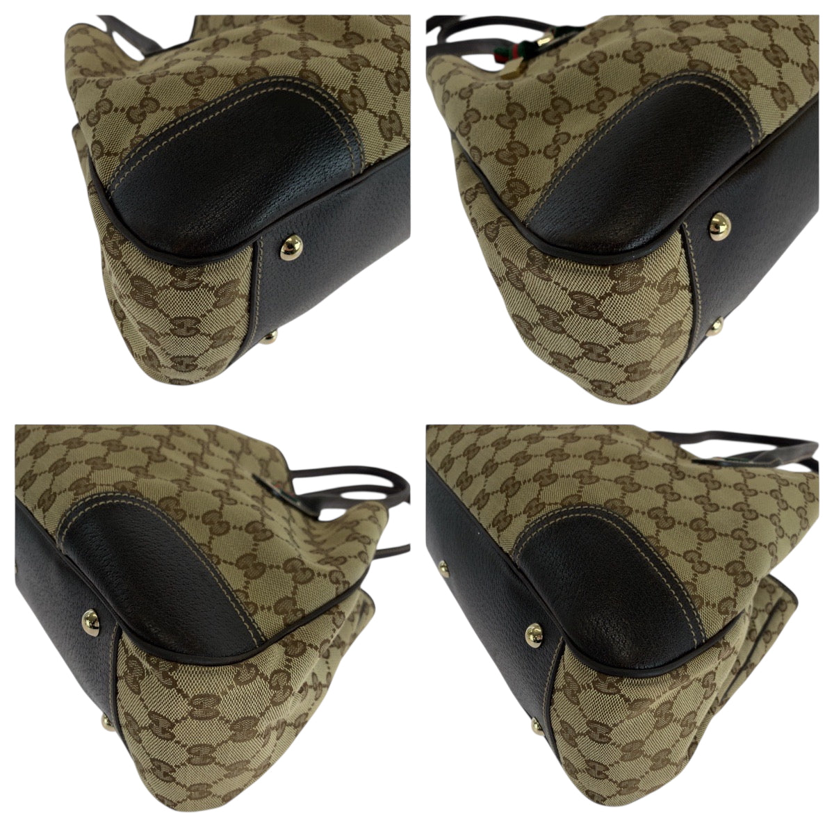17667
GUCCI グッチ シェリーライン プリンシー ベージュ ブラウン ゴールド金具 GGキャンバス 163805 トートバッグ ショルダーバッグ レディース ABP46