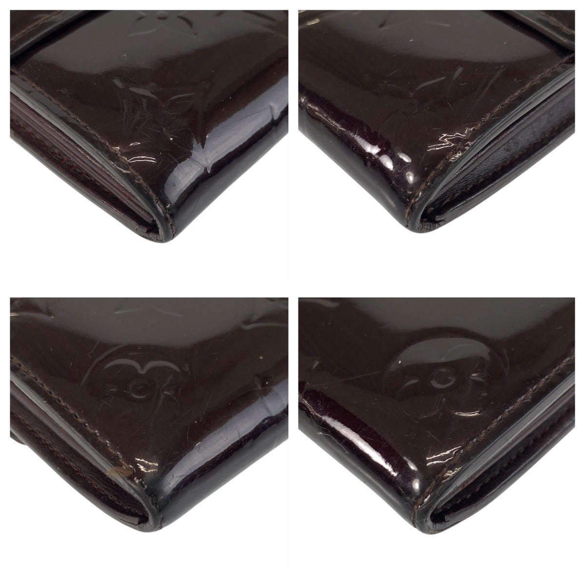 17675
LOUIS VUITTON ルイヴィトン ヴェルニ ポルトフォイユ サラ アマラント ボルドー ゴールド金具 パテントレザー M93524 長財布 ロングウォレット  レディース