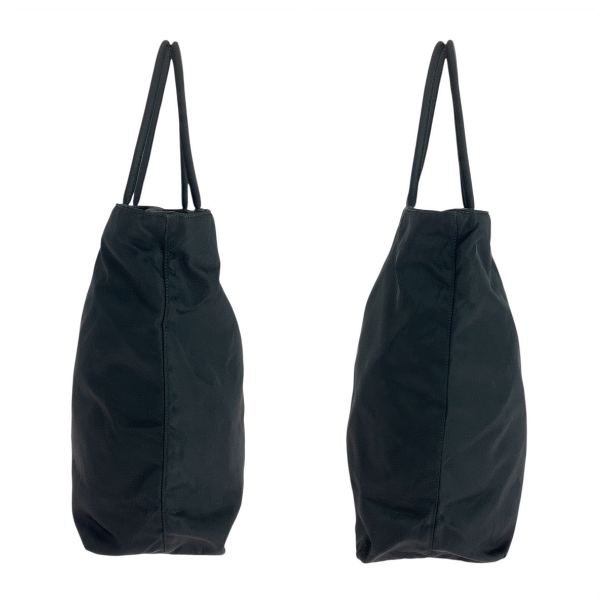 17684
PRADA プラダ テスート 三角ロゴプレート ブラック 黒 シルバー金具 ナイロン トートバッグ ショルダーバッグ  レディース A45