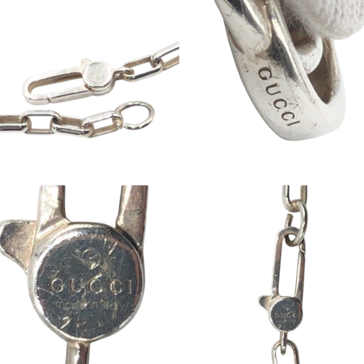 17690
GUCCI グッチ インターロッキングG シルバー SV925 シルバー 4217G 8402 ネックレス 男女兼用 レディース AB20