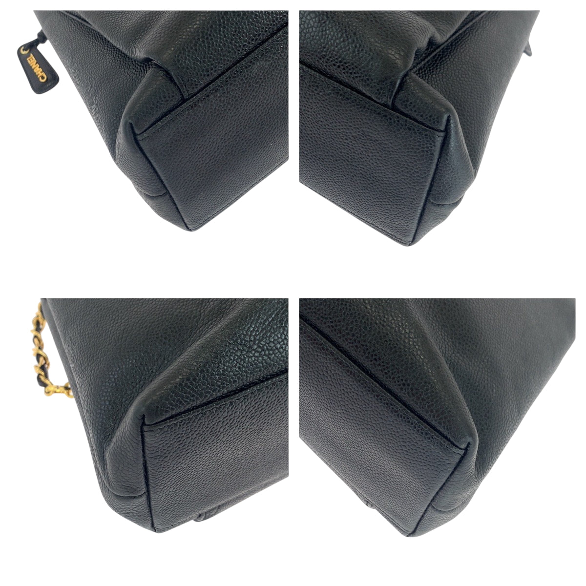 17693
CHANEL シャネル ココマーク ブラック 黒 ゴールド金具 レザー トートバッグ チェーンショルダーバッグ レディース ABP178