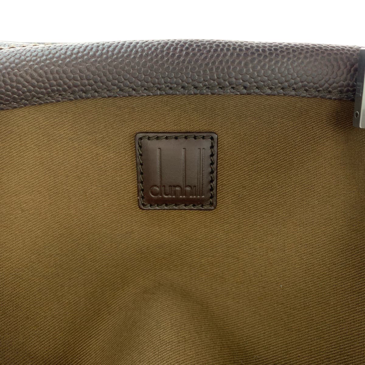 17694
Dunhill ダンヒル ロゴ ブラウン シルバー金具 キャンバス ショルダーバッグ ボストンバッグ 2way  メンズ A27