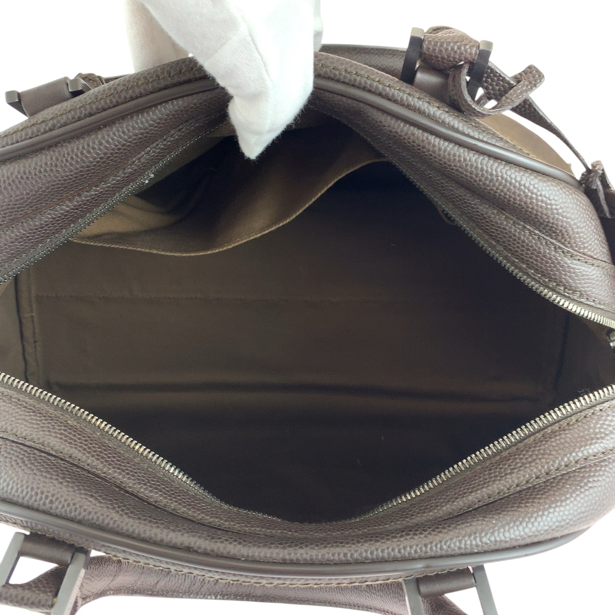 17694
Dunhill ダンヒル ロゴ ブラウン シルバー金具 キャンバス ショルダーバッグ ボストンバッグ 2way  メンズ A27