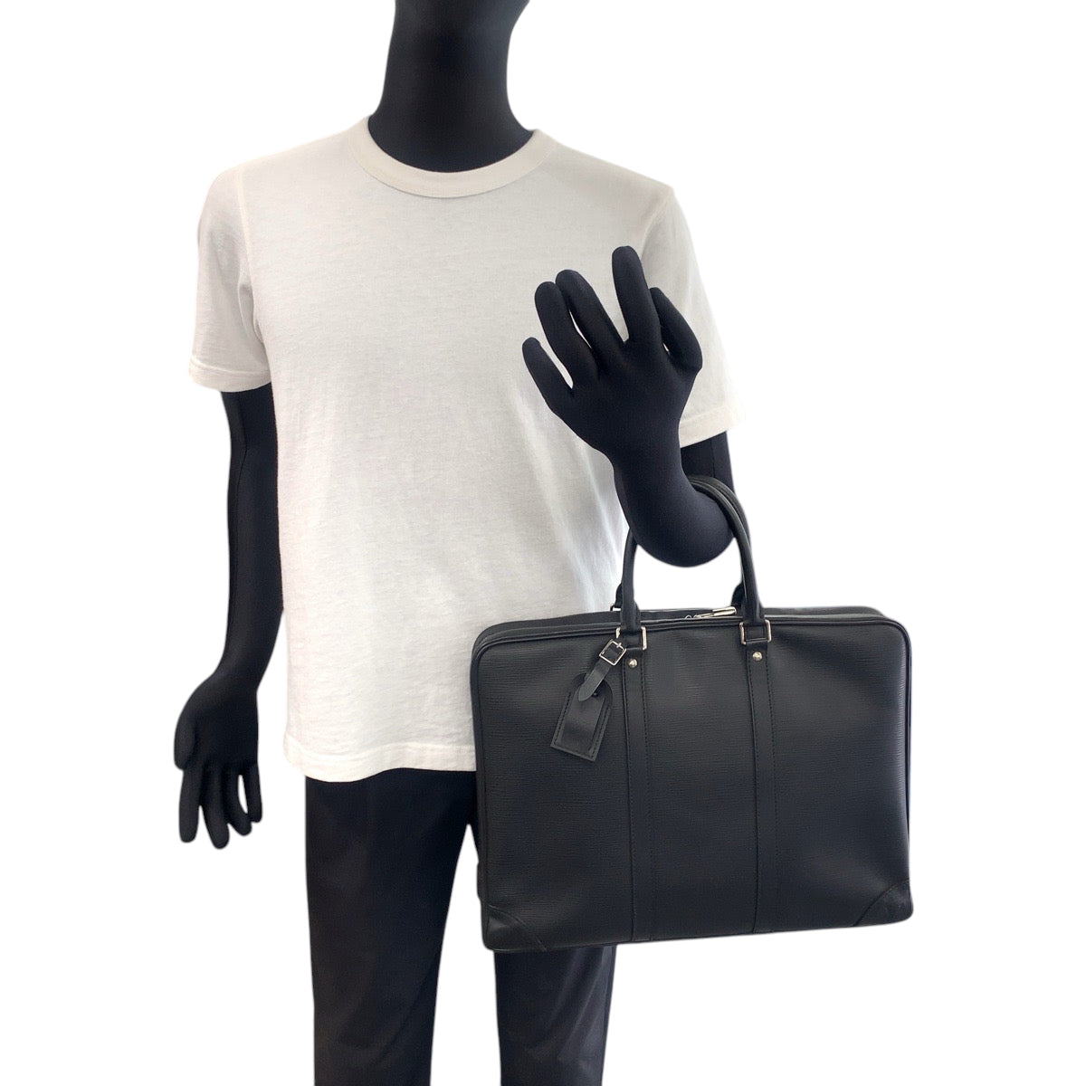 17695
LOUIS VUITTON ルイヴィトン エピ ポルトドキュマン ヴォワヤージュ ノワール ブラック 黒 シルバー金具 エピレザー M54472  ビジネスバッグ ハンドバッグ  メンズ ABP62