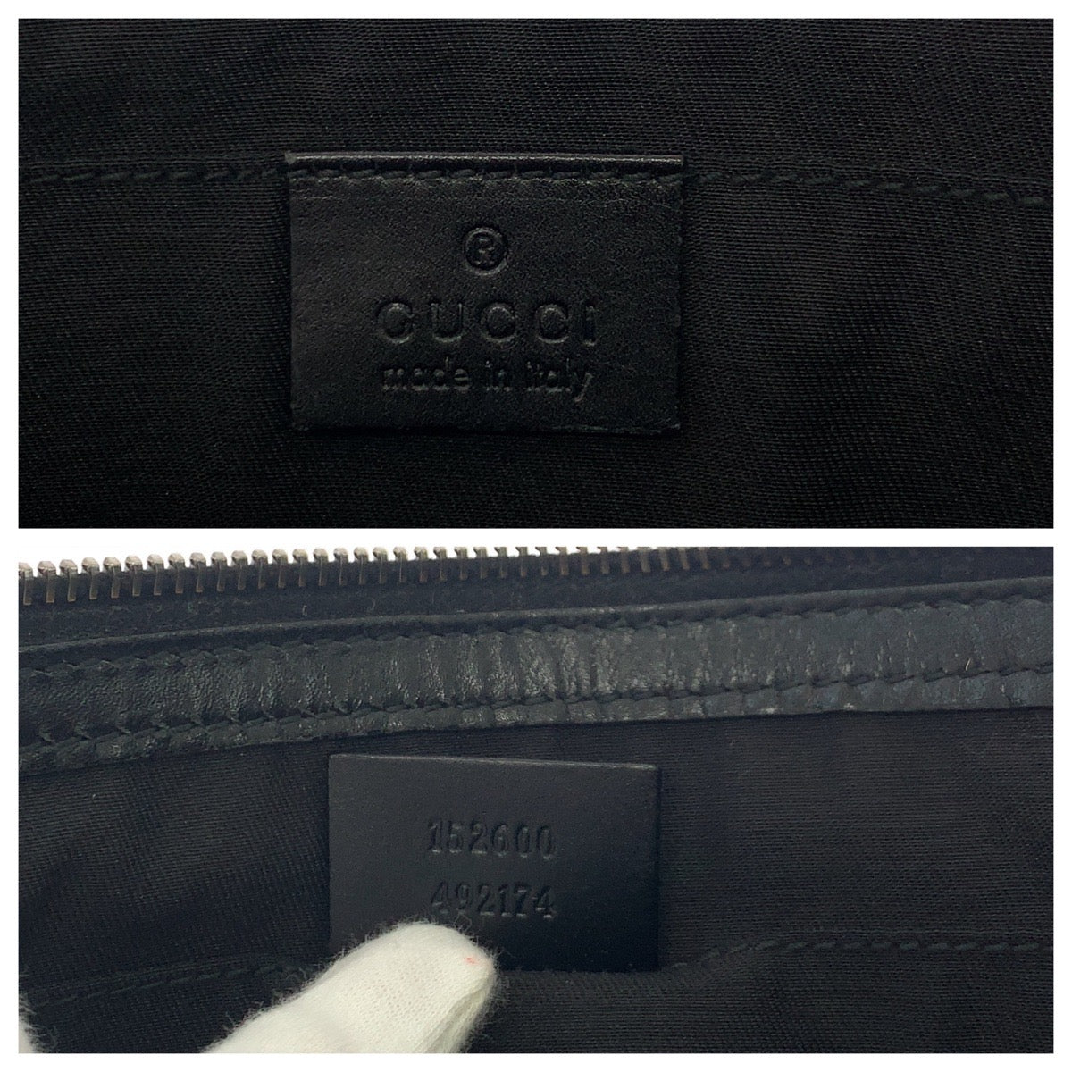 17696
GUCCI グッチ グッチシマ ブラック 黒 シルバー金具 レザー 152600 セカンドバッグ クラッチバッグ  メンズ A54