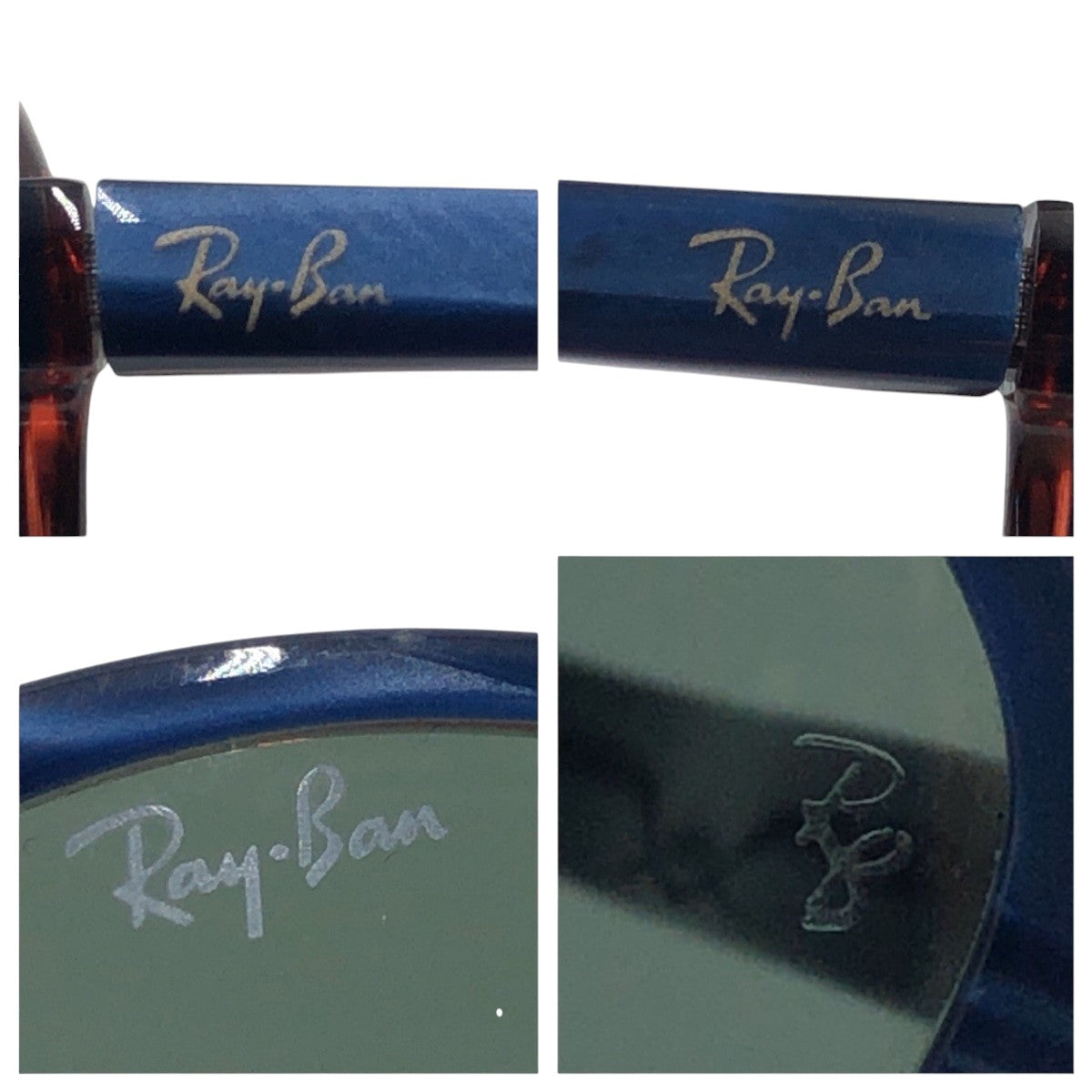 17697
Ray-Ban レイバン ブルー ブラウン プラスチック W3317 サングラス 男女兼用 オーバル  メンズ A15