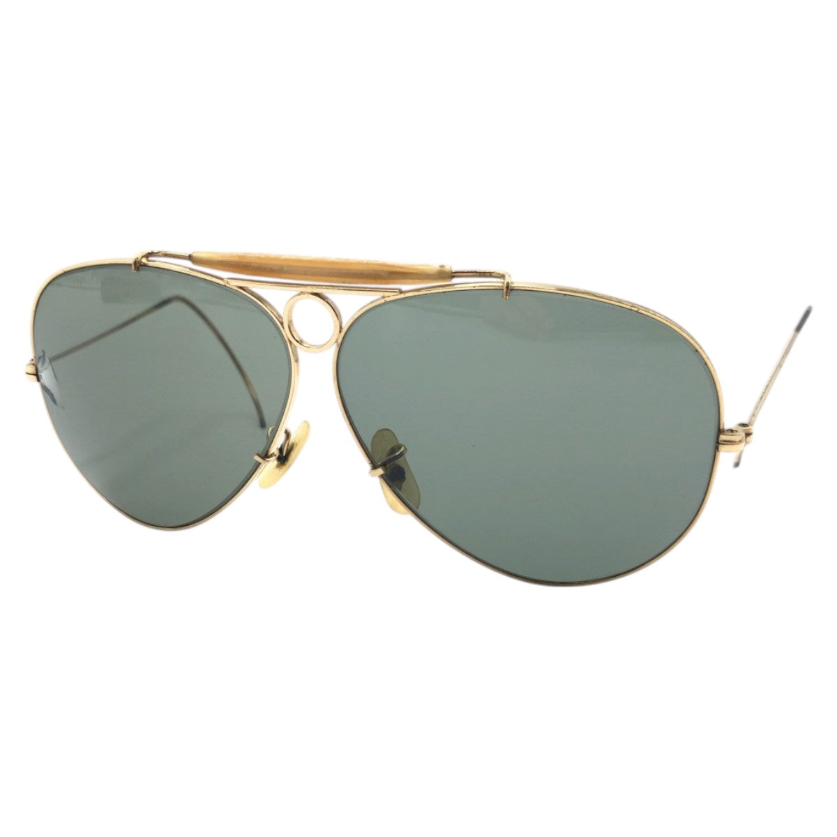17700
Ray-Ban レイバン ヴィンテージ B&L RAY-BAN U.S.A アビエーター ゴールド グリーン メタル サングラス 男女兼用 ティアドロップ  メンズ B8