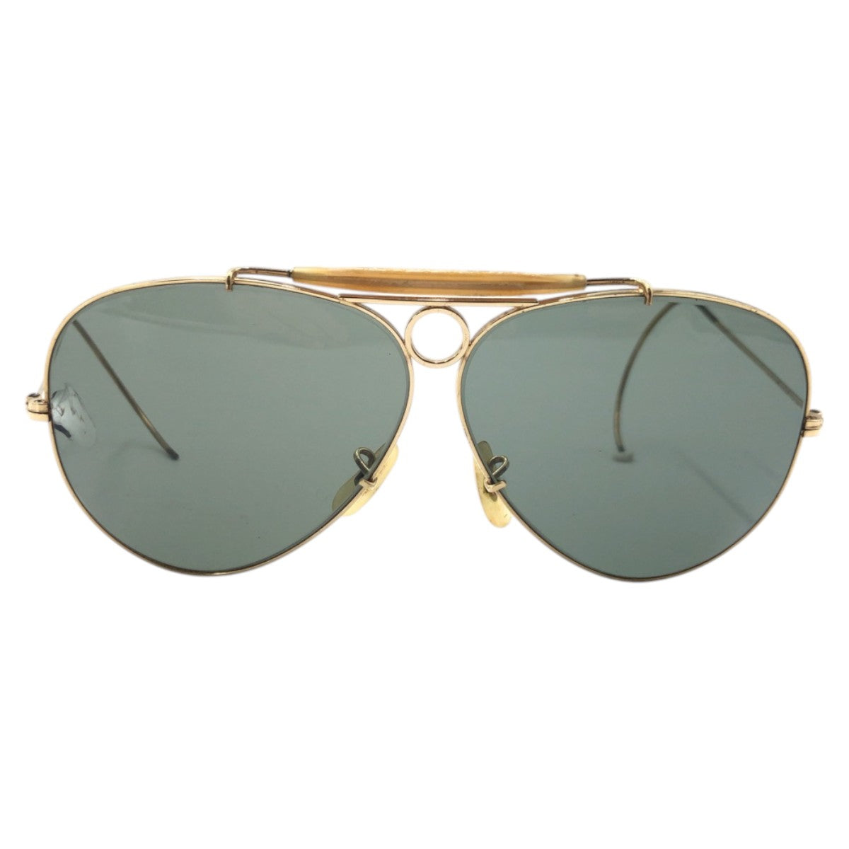 17700
Ray-Ban レイバン ヴィンテージ B&L RAY-BAN U.S.A アビエーター ゴールド グリーン メタル サングラス 男女兼用 ティアドロップ  メンズ B8