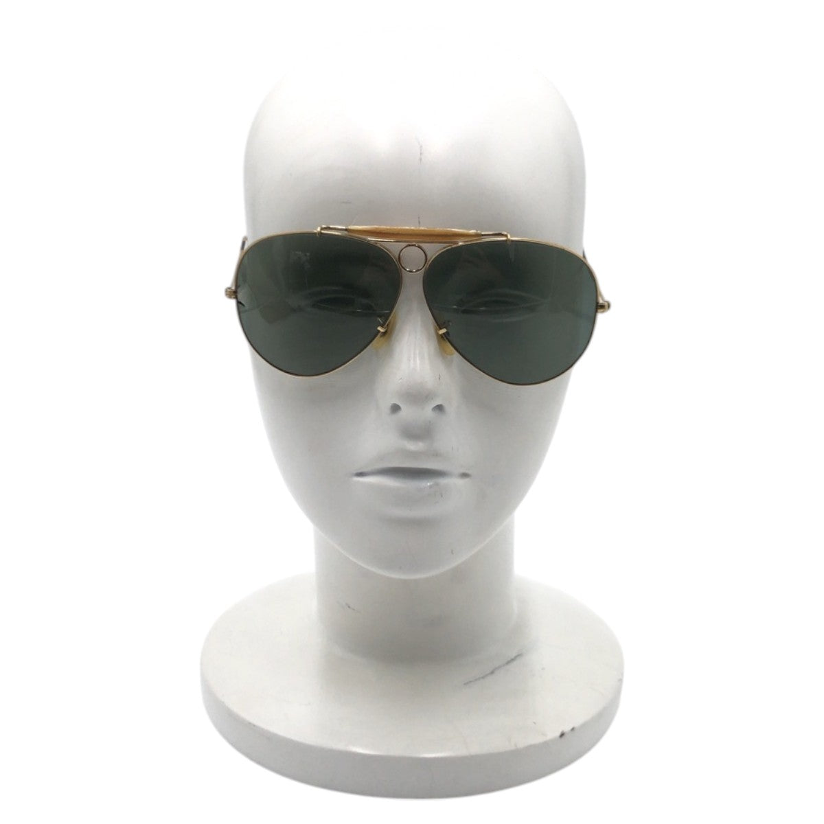 17700
Ray-Ban レイバン ヴィンテージ B&L RAY-BAN U.S.A アビエーター ゴールド グリーン メタル サングラス 男女兼用 ティアドロップ  メンズ B8