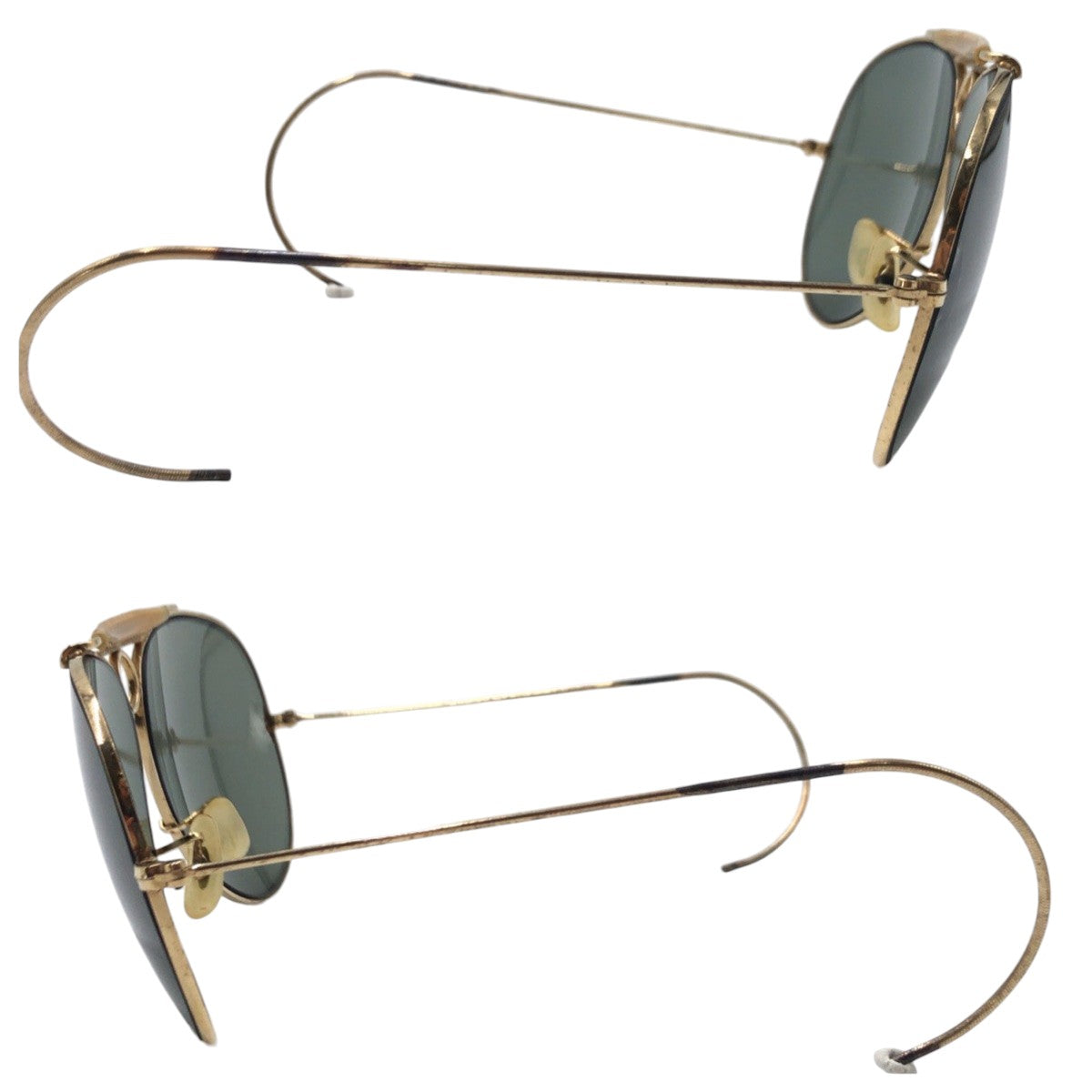 17700
Ray-Ban レイバン ヴィンテージ B&L RAY-BAN U.S.A アビエーター ゴールド グリーン メタル サングラス 男女兼用 ティアドロップ  メンズ B8