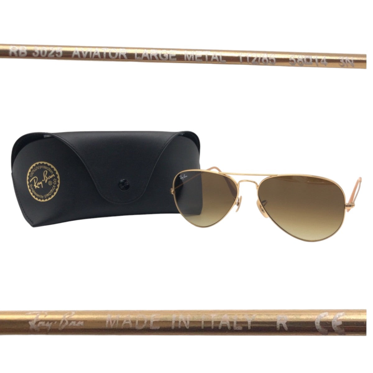 17703
Ray-Ban レイバン アビエーター ゴールド ブラウン メタル RB3025 58□14 3N サングラス 男女兼用 ティアドロップ  メンズ AB12