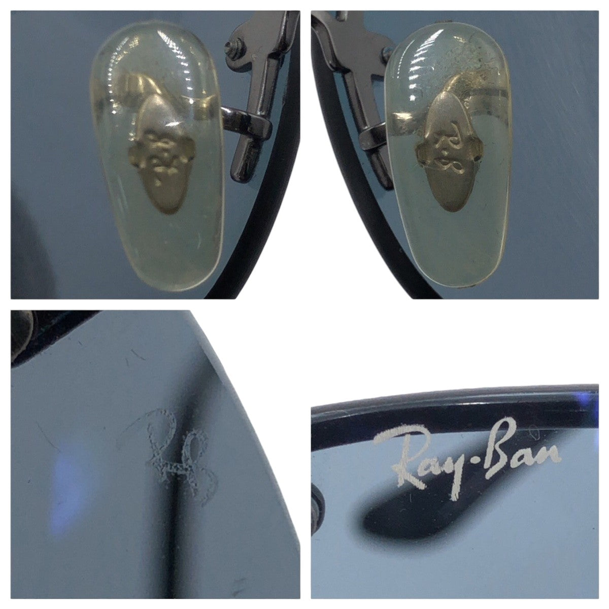 17704
Ray-Ban レイバン TOP RECTANGULAR シルバー ブラック ブルー メタル RB3174 60□16 サングラス 男女兼用 スクエア  メンズ AB9