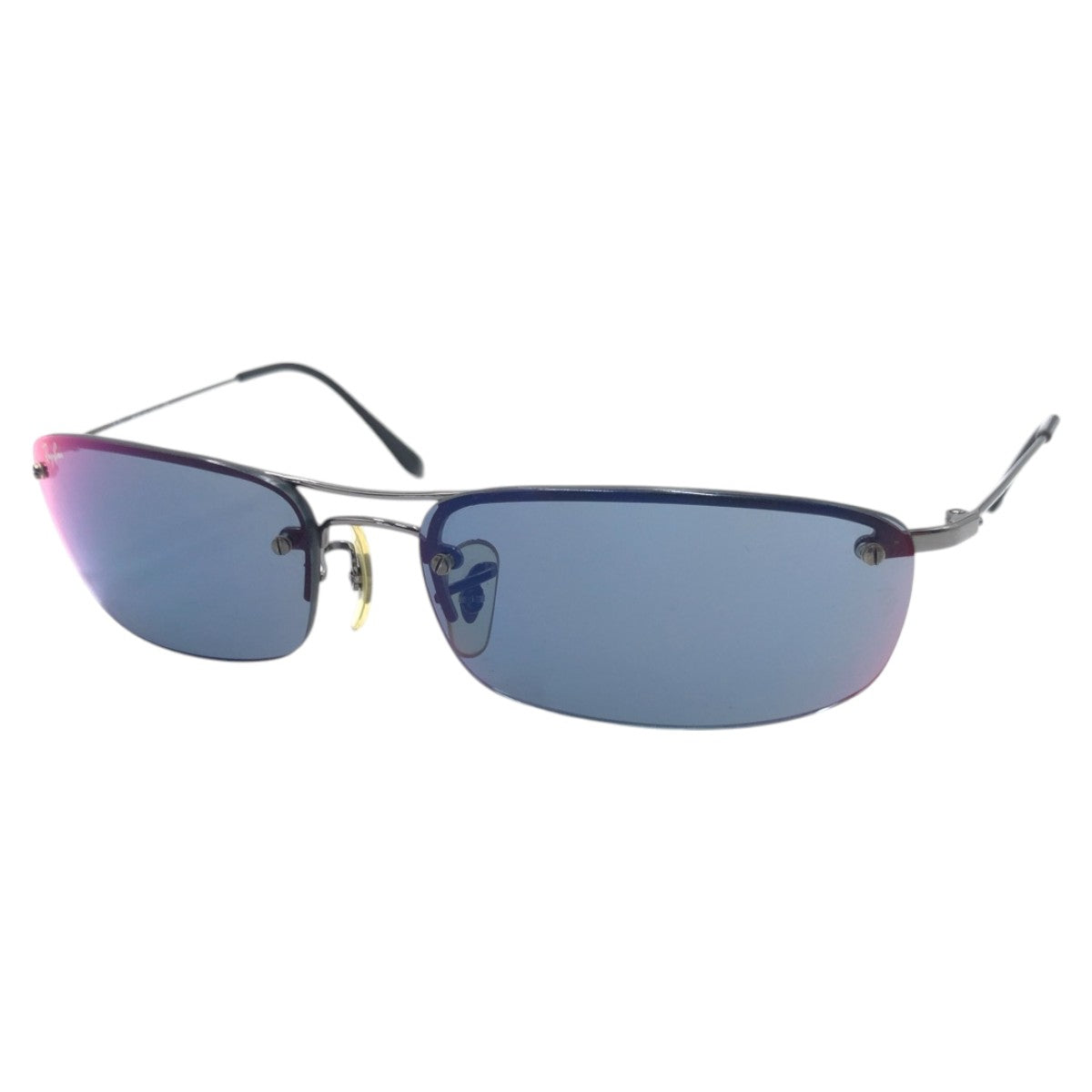 17704
Ray-Ban レイバン TOP RECTANGULAR シルバー ブラック ブルー メタル RB3174 60□16 サングラス 男女兼用 スクエア  メンズ AB9