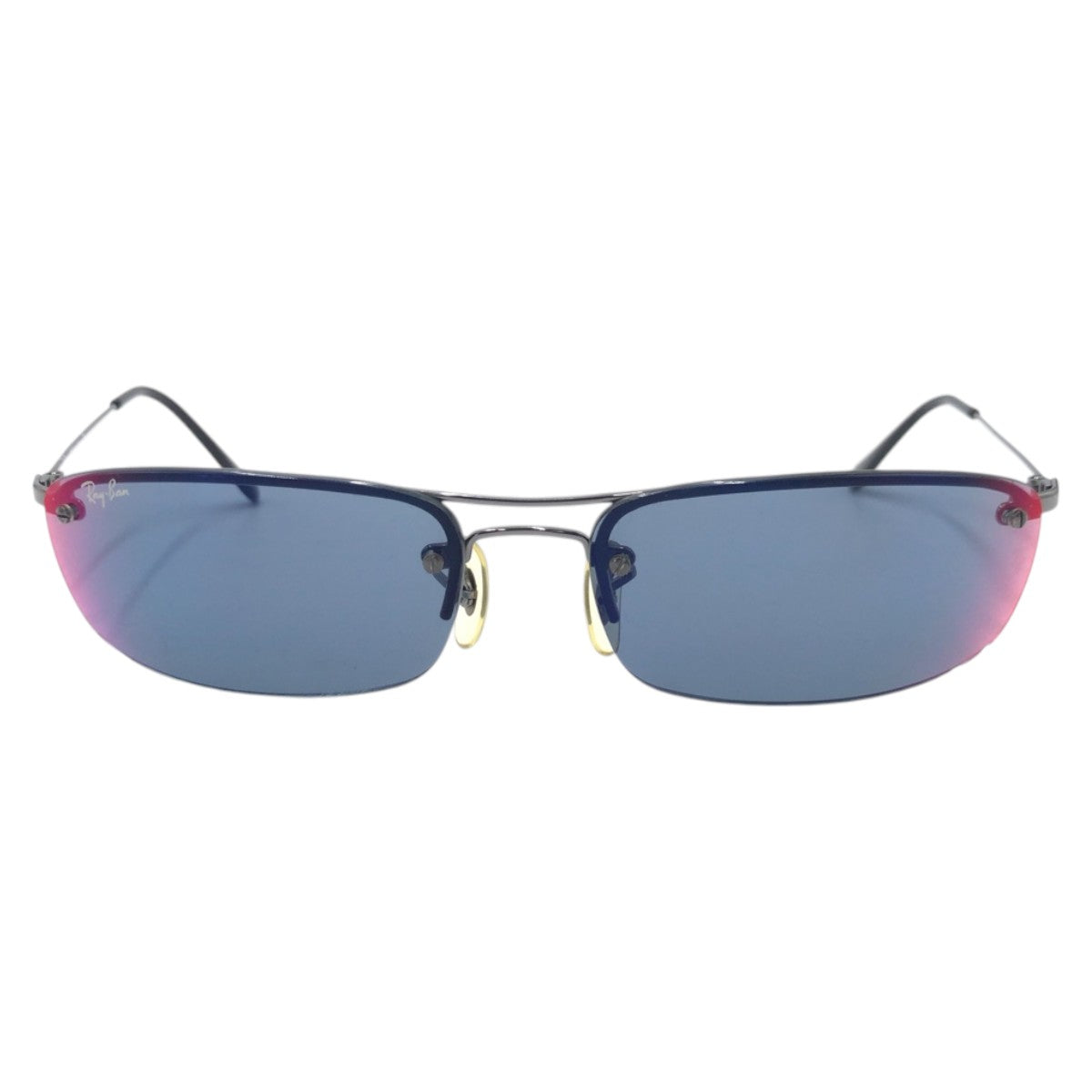 17704
Ray-Ban レイバン TOP RECTANGULAR シルバー ブラック ブルー メタル RB3174 60□16 サングラス 男女兼用 スクエア  メンズ AB9
