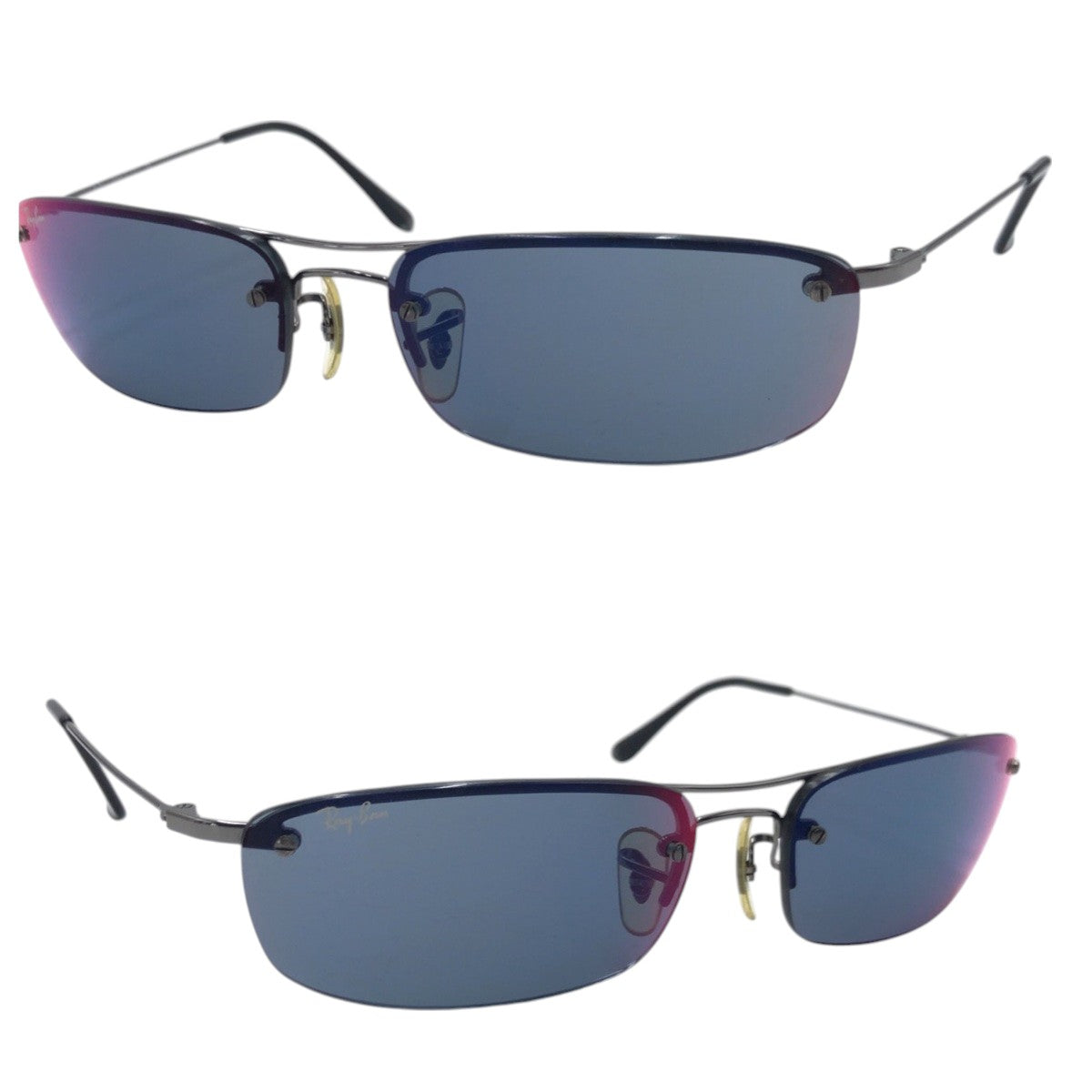 17704
Ray-Ban レイバン TOP RECTANGULAR シルバー ブラック ブルー メタル RB3174 60□16 サングラス 男女兼用 スクエア  メンズ AB9