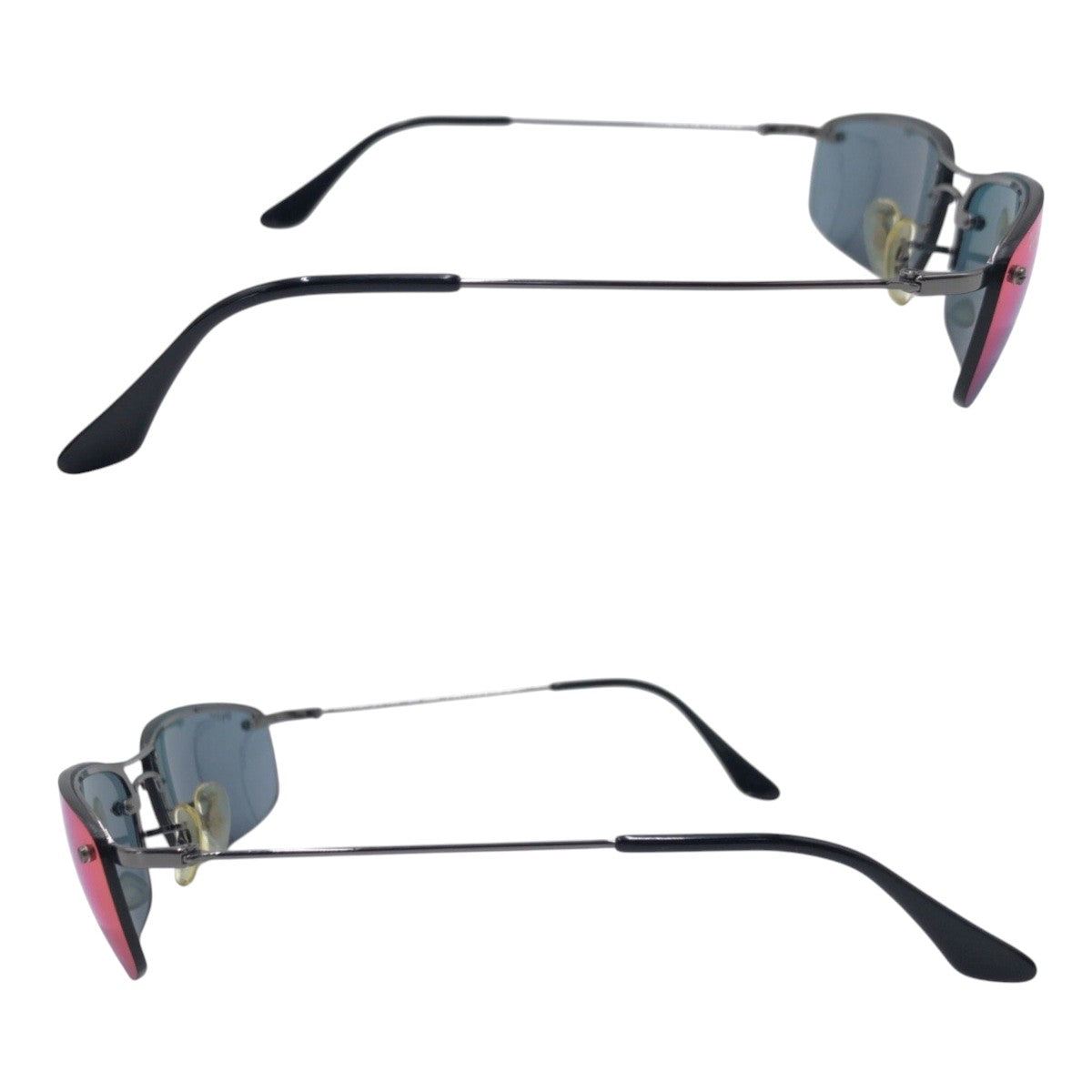 17704
Ray-Ban レイバン TOP RECTANGULAR シルバー ブラック ブルー メタル RB3174 60□16 サングラス 男女兼用 スクエア  メンズ AB9