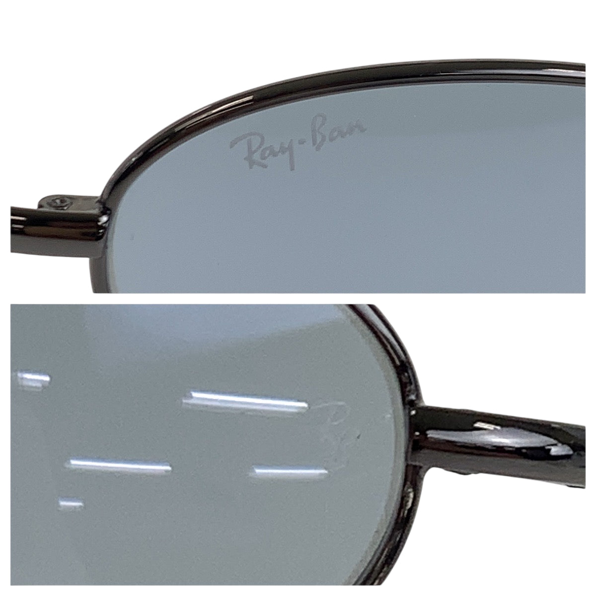 17711
Ray-Ban レイバン ブルー ブラック チタン RB3150 004/46 サングラス オーバル  メンズ A14