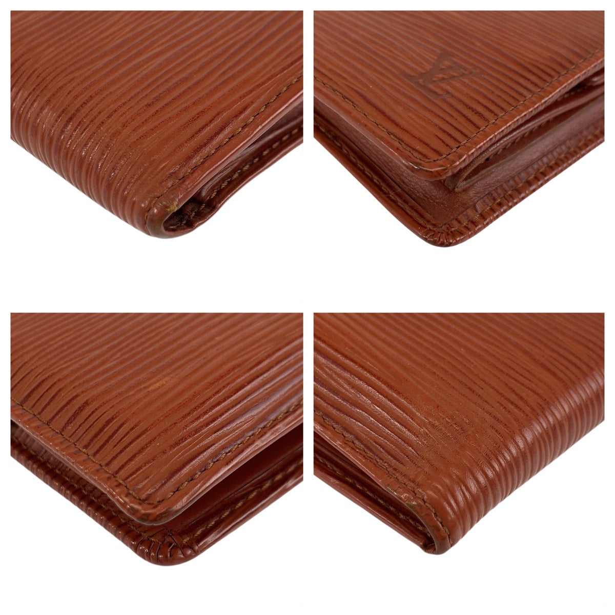 17713
LOUIS VUITTON ルイヴィトン エピ ポルト ビエ カルト クレディ モネ ブラウン レザー M63543 折財布 コンパクトウォレット  メンズ