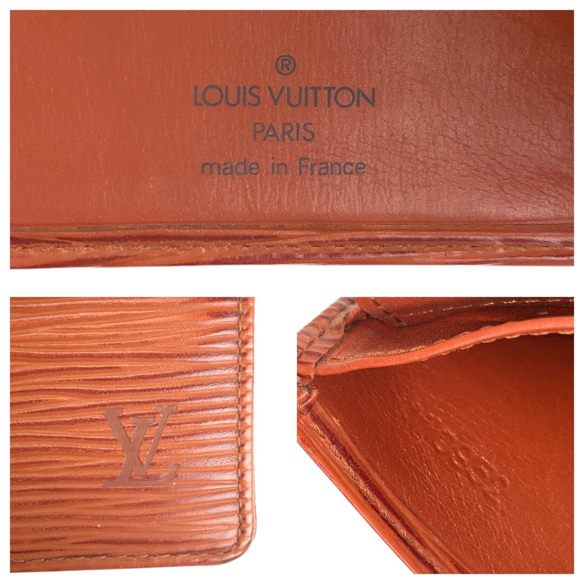 17713
LOUIS VUITTON ルイヴィトン エピ ポルト ビエ カルト クレディ モネ ブラウン レザー M63543 折財布 コンパクトウォレット  メンズ