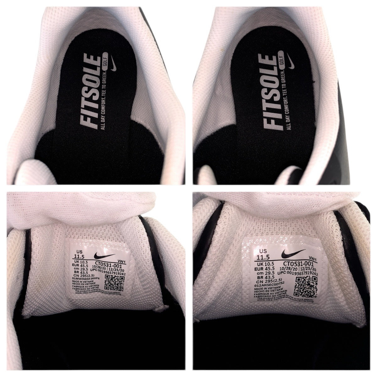 17717
NIKE ナイキ インフィニティ G ゴルフシューズ サイズ11.5 ブラック 黒 合成皮革 CT0531-001 スニーカー シューズ 靴 メンズ A