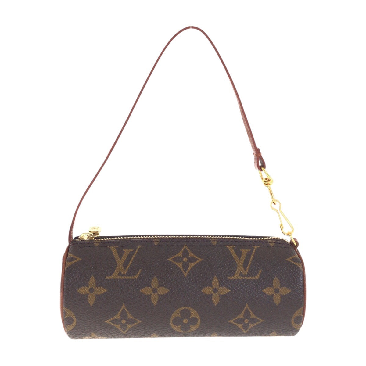 17722
LOUIS VUITTON ルイヴィトン モノグラム パピヨン ポーチのみ ブラウン ゴールド金具 PVC / レザー M51385 ハンドバッグ アクセサリーポーチ  レディース