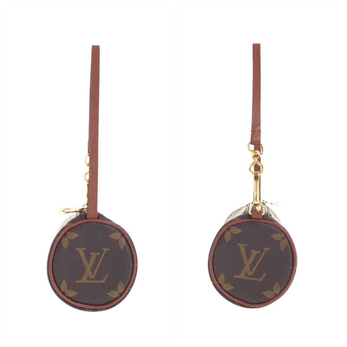 17722
LOUIS VUITTON ルイヴィトン モノグラム パピヨン ポーチのみ ブラウン ゴールド金具 PVC / レザー M51385 ハンドバッグ アクセサリーポーチ  レディース