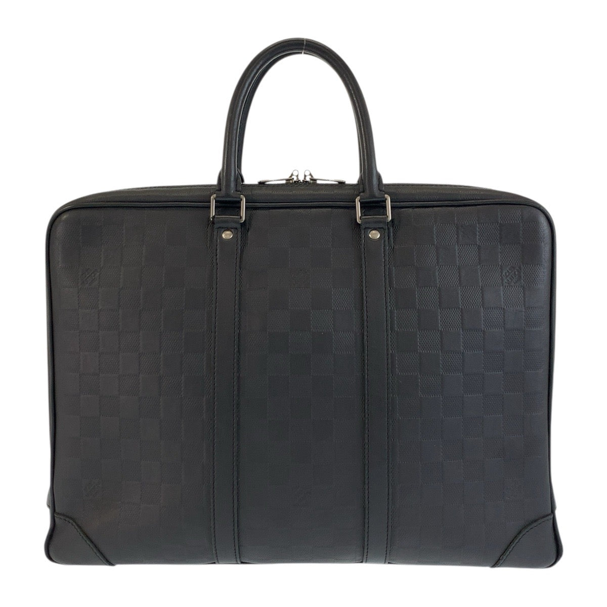 17725
LOUIS VUITTON ルイヴィトン ダミエ アンフィニ ポルトドキュマンヴォワヤージュ ブラック 黒 シルバー金具 PVC N41146 ビジネスバッグ ブリーフケース  メンズ AB76