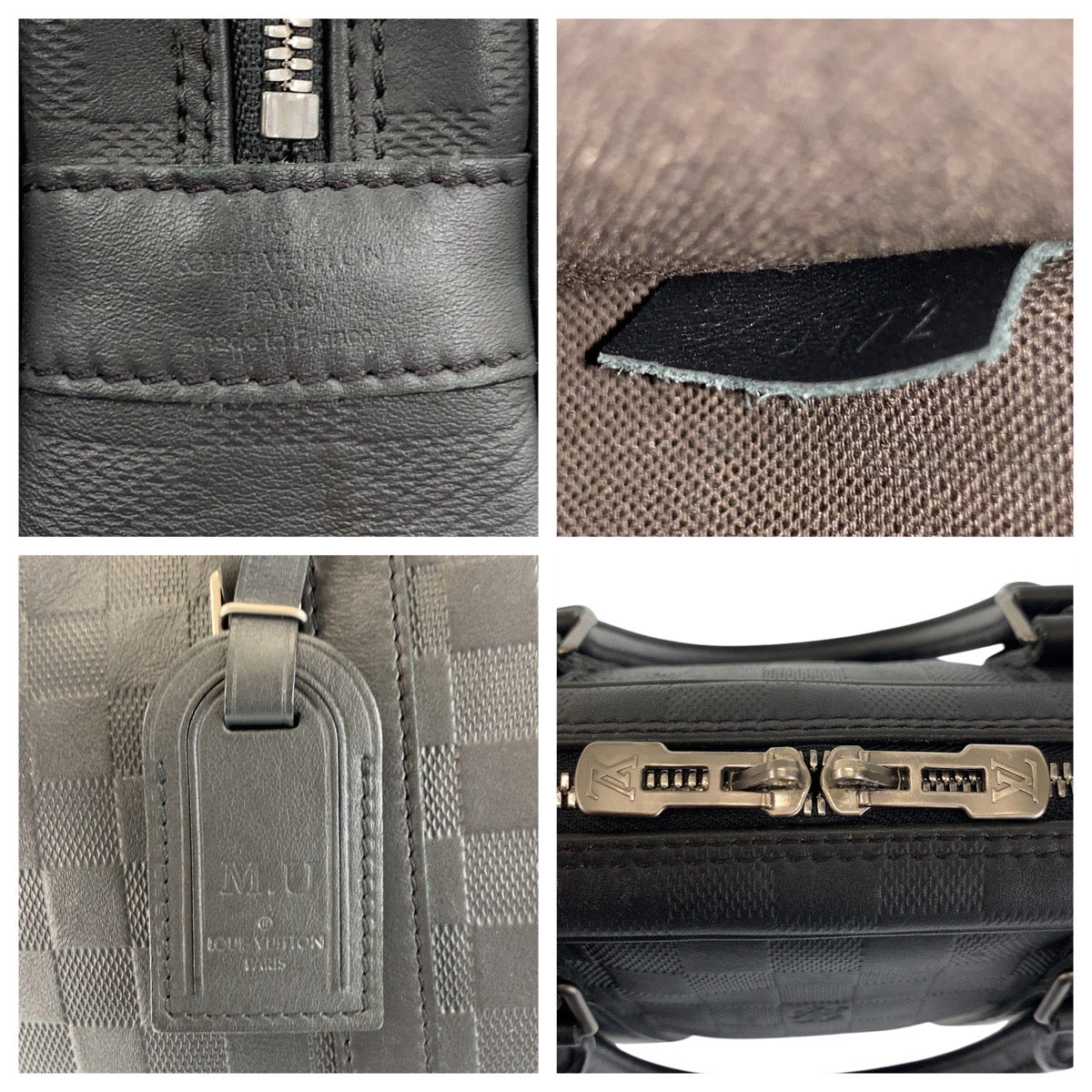 17725
LOUIS VUITTON ルイヴィトン ダミエ アンフィニ ポルトドキュマンヴォワヤージュ ブラック 黒 シルバー金具 PVC N41146 ビジネスバッグ ブリーフケース  メンズ AB76