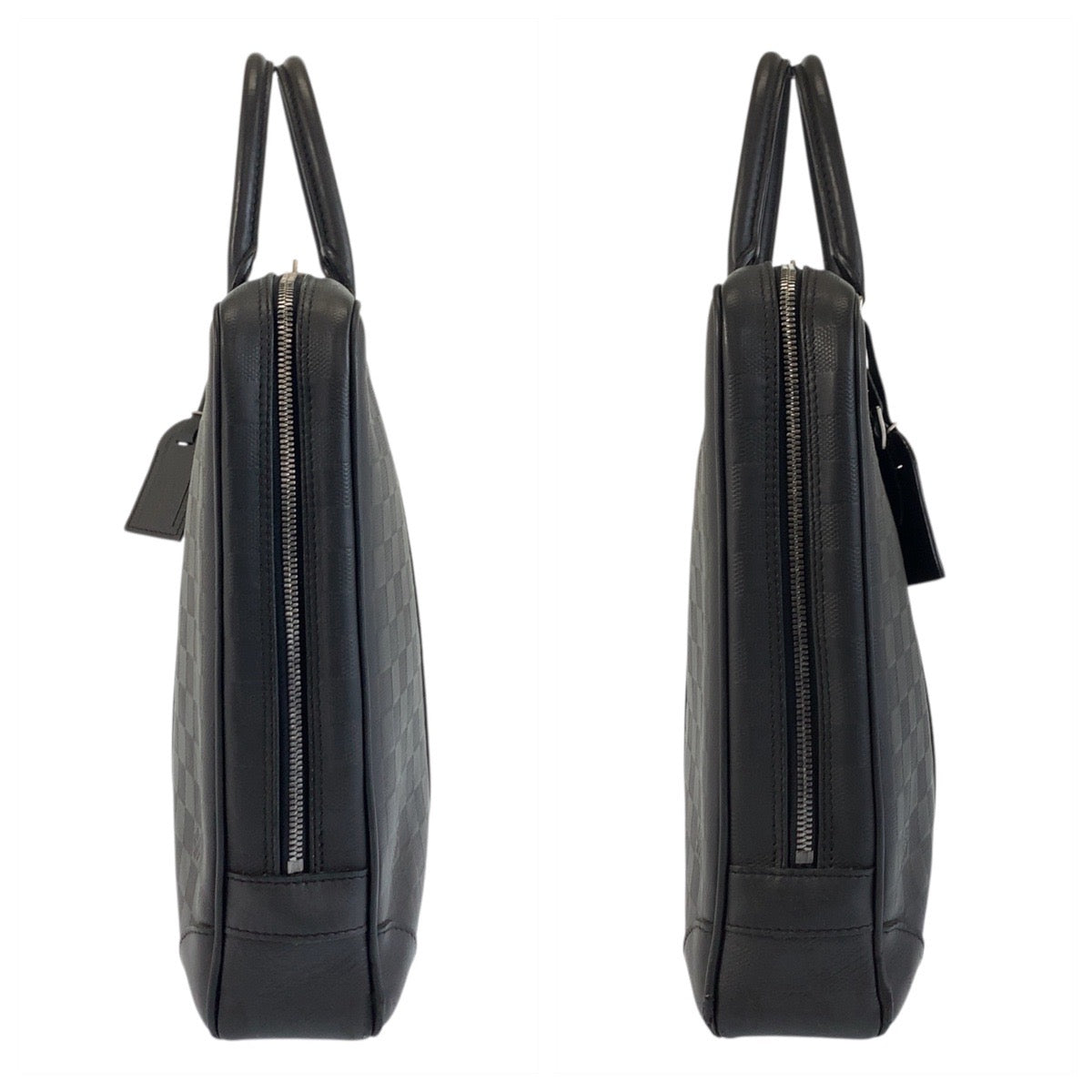 17725
LOUIS VUITTON ルイヴィトン ダミエ アンフィニ ポルトドキュマンヴォワヤージュ ブラック 黒 シルバー金具 PVC N41146 ビジネスバッグ ブリーフケース  メンズ AB76