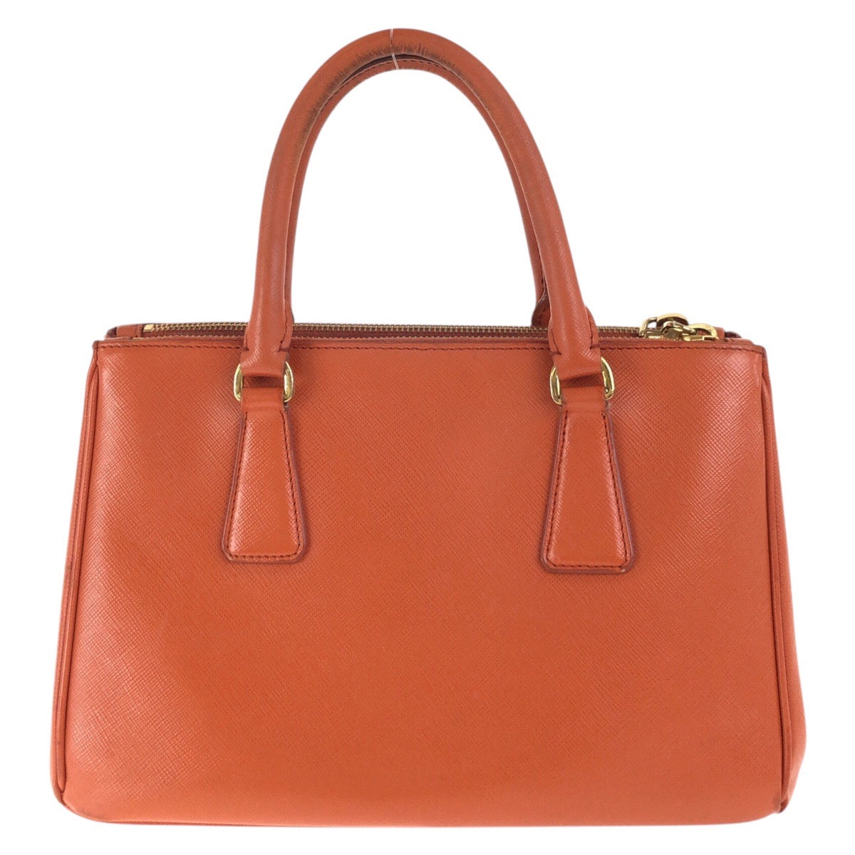 17726
PRADA プラダ サフィアーノ ガレリア オレンジ ゴールド金具 レザー ハンドバッグ トートバッグ ショルダーバッグ 2way  レディース AB63