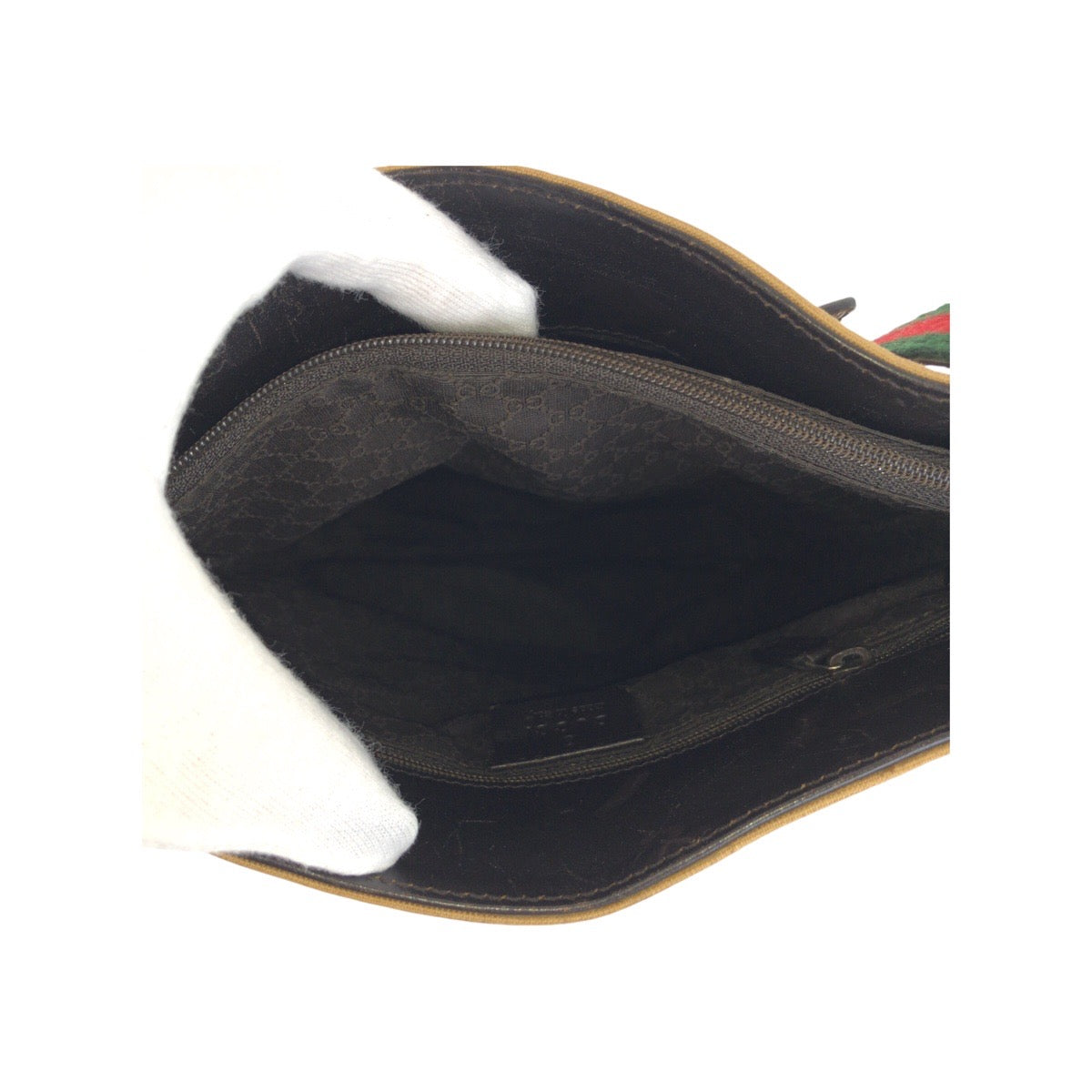 17728
GUCCI グッチ シェリーライン ベージュ キャメル ゴールド金具 キャンバス / レザー 001.4286 ショルダーバッグ ポシェット  レディース AB36