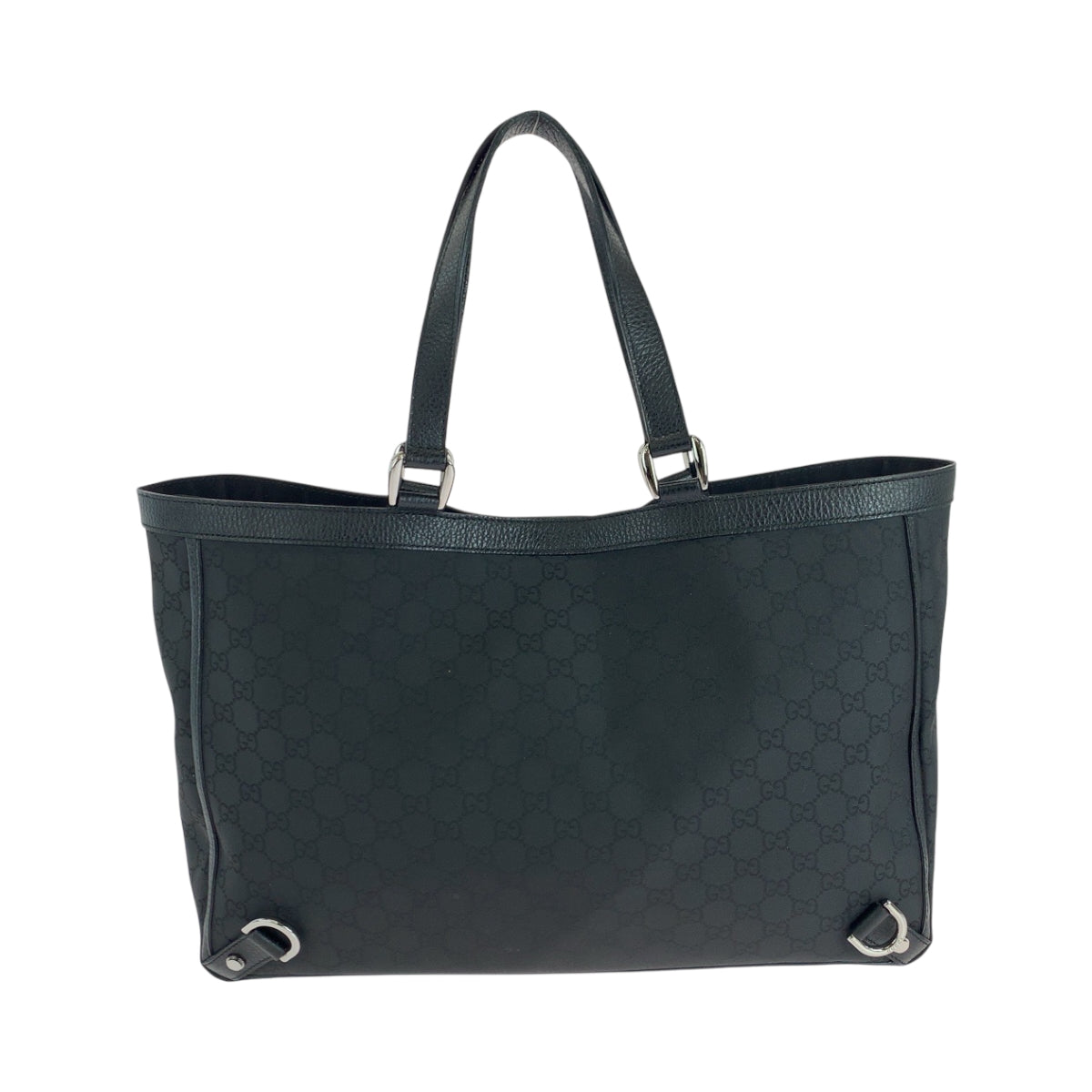 17729
GUCCI グッチ アビー ブラック 黒 シルバー金具 ナイロン 293580 トートバッグ ショルダーバッグ  レディース A62