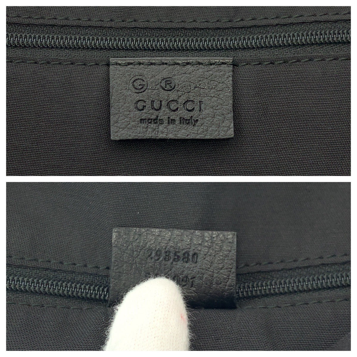 17729
GUCCI グッチ アビー ブラック 黒 シルバー金具 ナイロン 293580 トートバッグ ショルダーバッグ  レディース A62