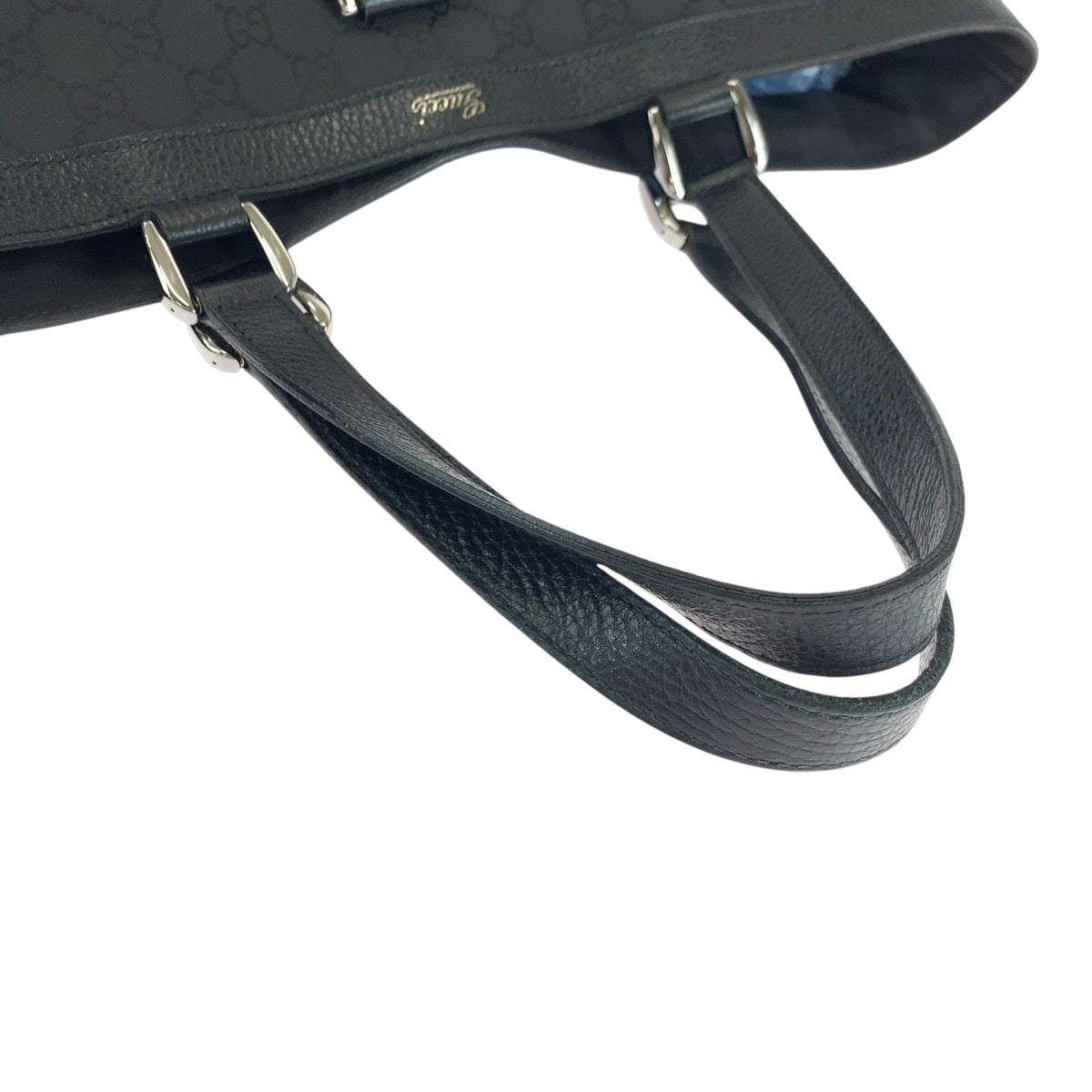 17729
GUCCI グッチ アビー ブラック 黒 シルバー金具 ナイロン 293580 トートバッグ ショルダーバッグ  レディース A62