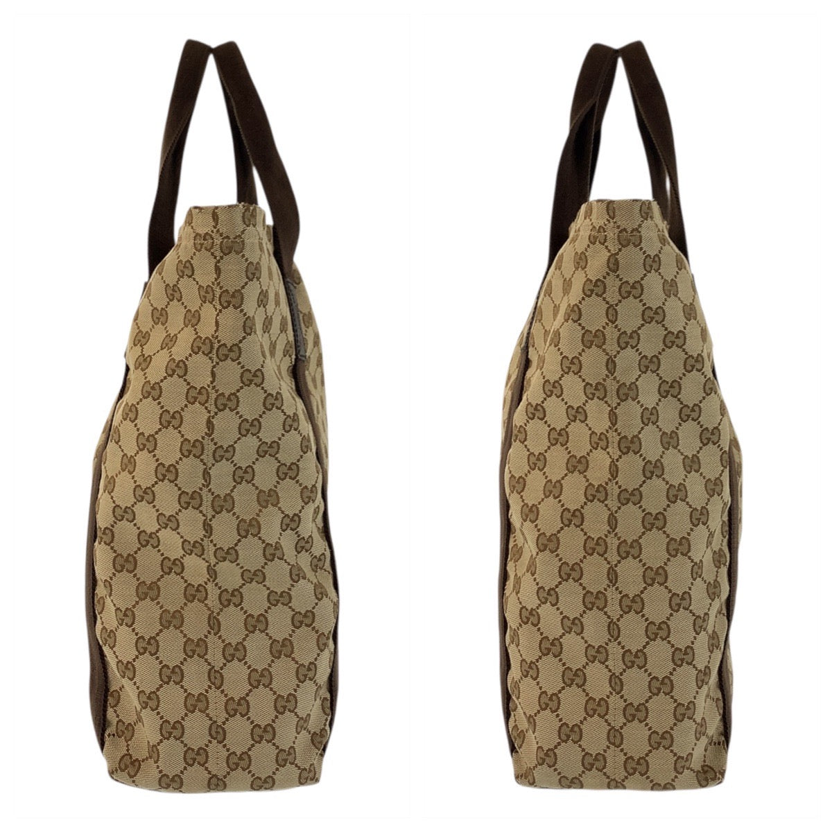 17731
GUCCI グッチ ベージュ ブラウン GGキャンバス 189669 トートバッグ ショルダーバッグ  レディース