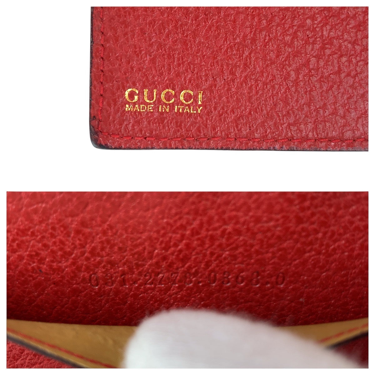 17733
GUCCI グッチ ヴィンテージ ホースビット レッド ゴールド金具 レザー 031 2778 0368 0 手帳カバー 男女兼用  レディース AB14