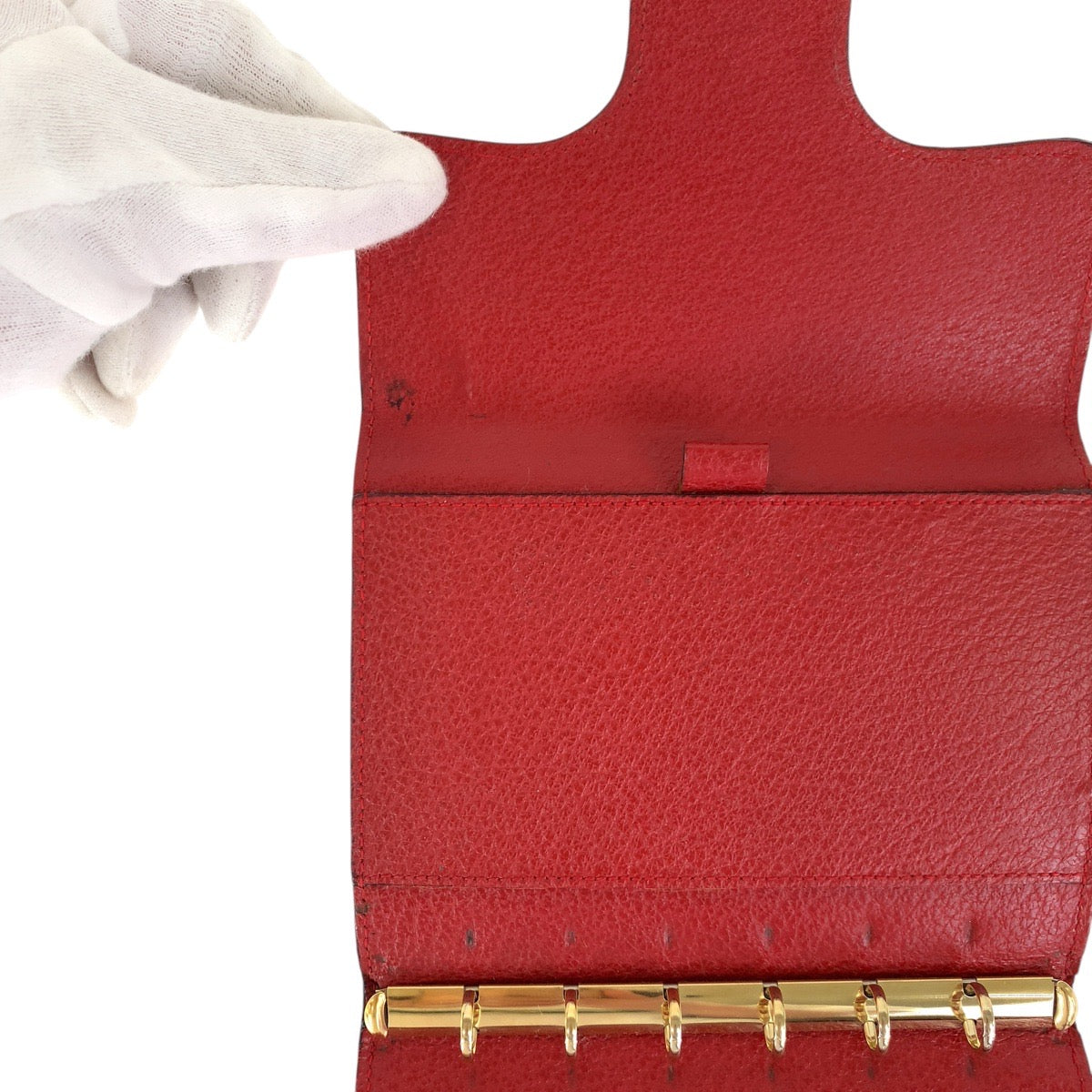 17733
GUCCI グッチ ヴィンテージ ホースビット レッド ゴールド金具 レザー 031 2778 0368 0 手帳カバー 男女兼用  レディース AB14