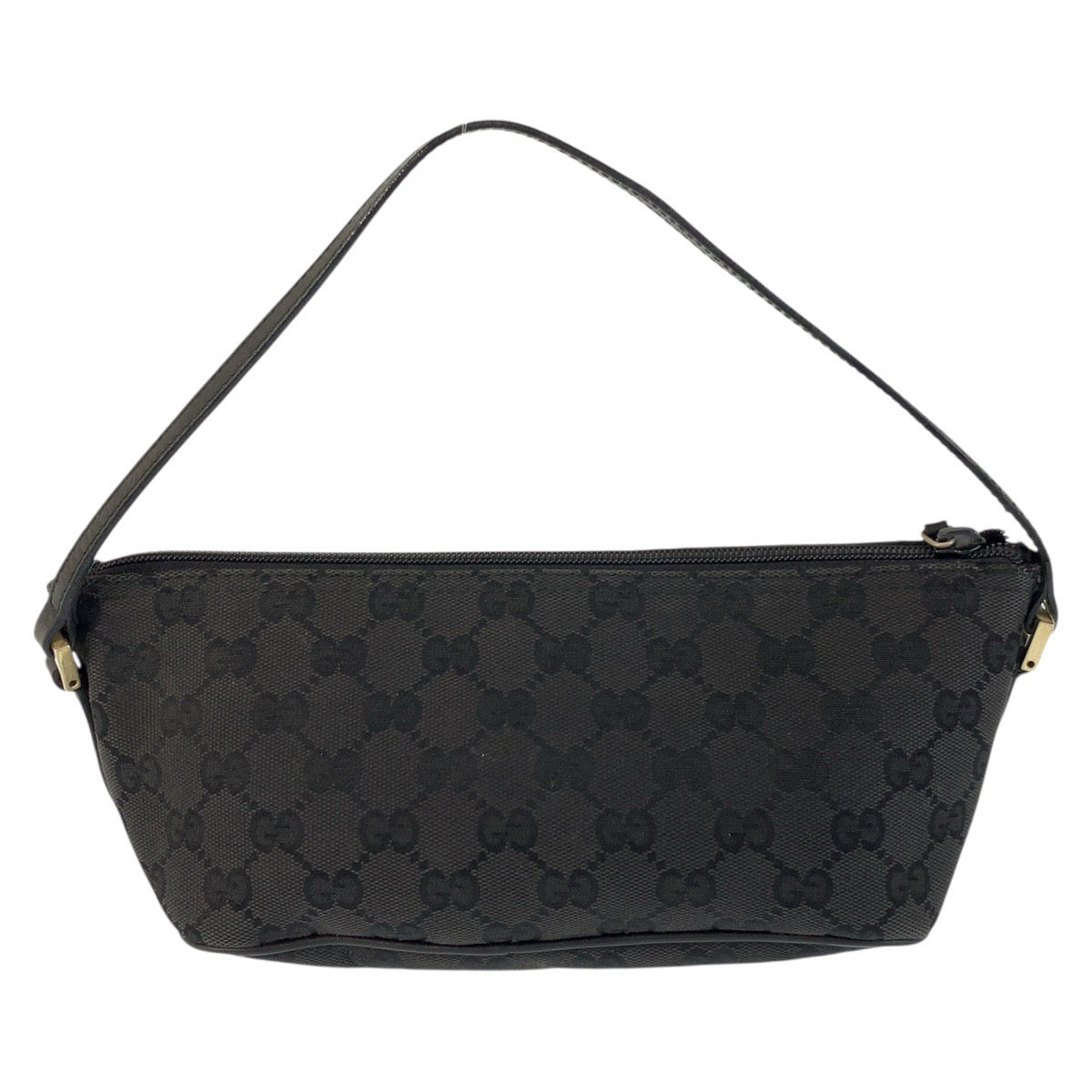 17734
GUCCI グッチ ブラック 黒 ゴールド金具 GGキャンバス / レザー 039 1103 ハンドバッグ アクセサリーポーチ  レディース A38