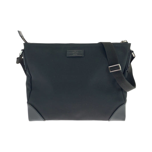 17735
GUCCI グッチ 男女兼用 ブラック 黒 シルバー金具 ナイロン 110054 ショルダーバッグ メッセンジャーバッグ  レディース A52