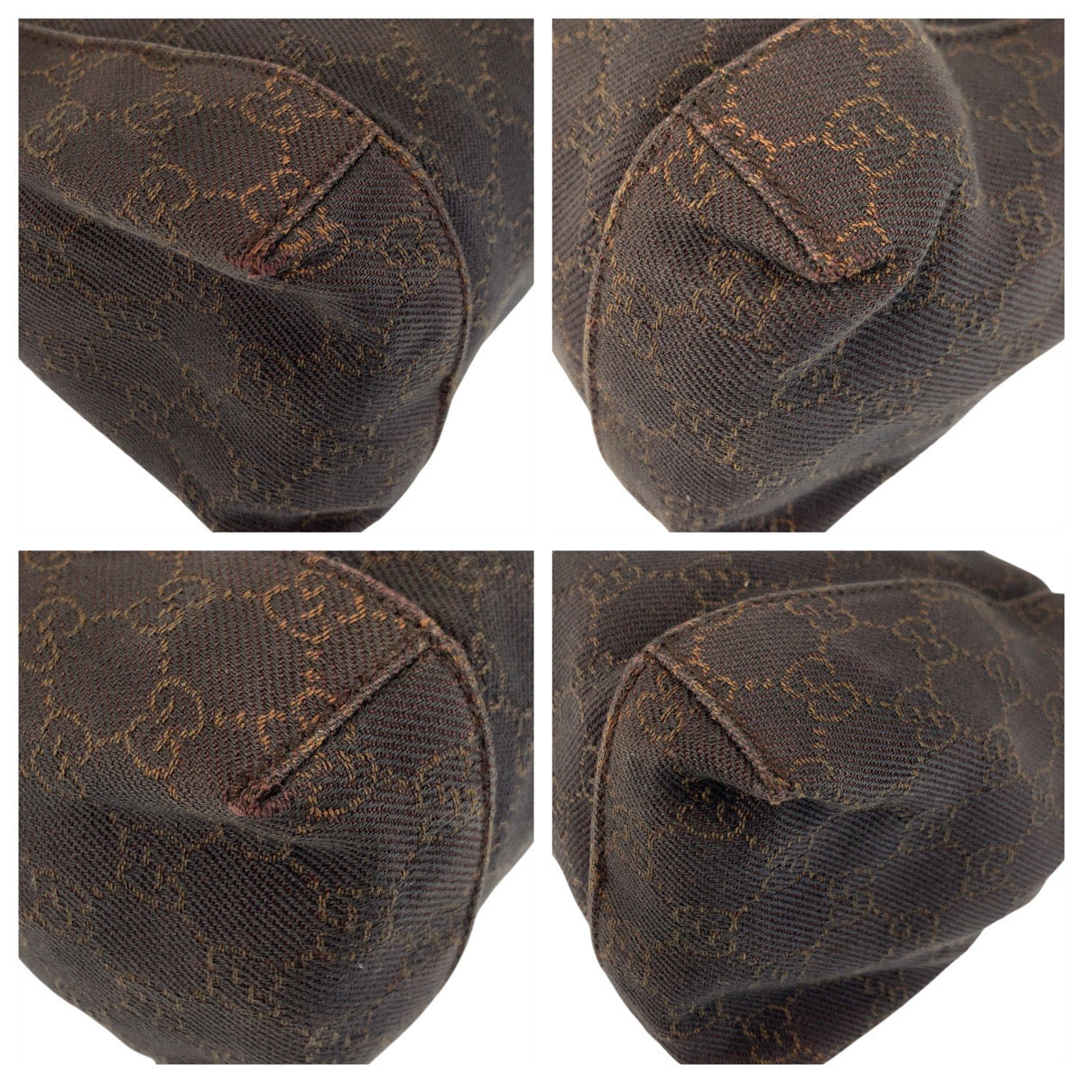 17736
GUCCI グッチ ブラウン GGキャンバス / レザー 101333 ショルダーバッグ  レディース AB32