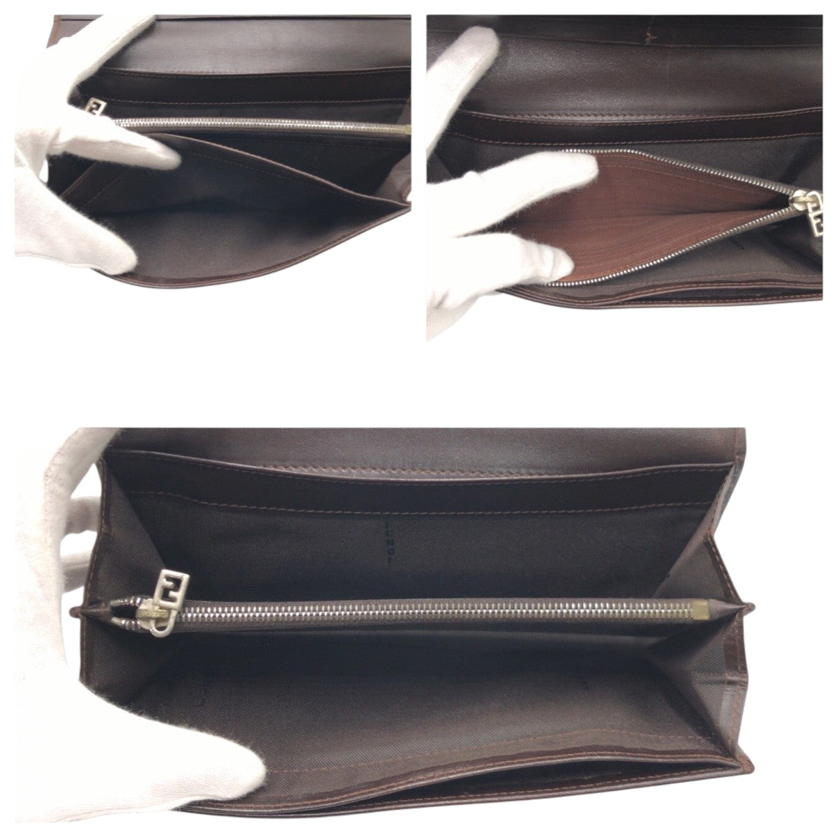 17737
FENDI フェンディ ヴィンテージ ズッカ ブラウン シルバー金具 キャンバス 2270 長財布 ロングウォレット 男女兼用  レディース AB