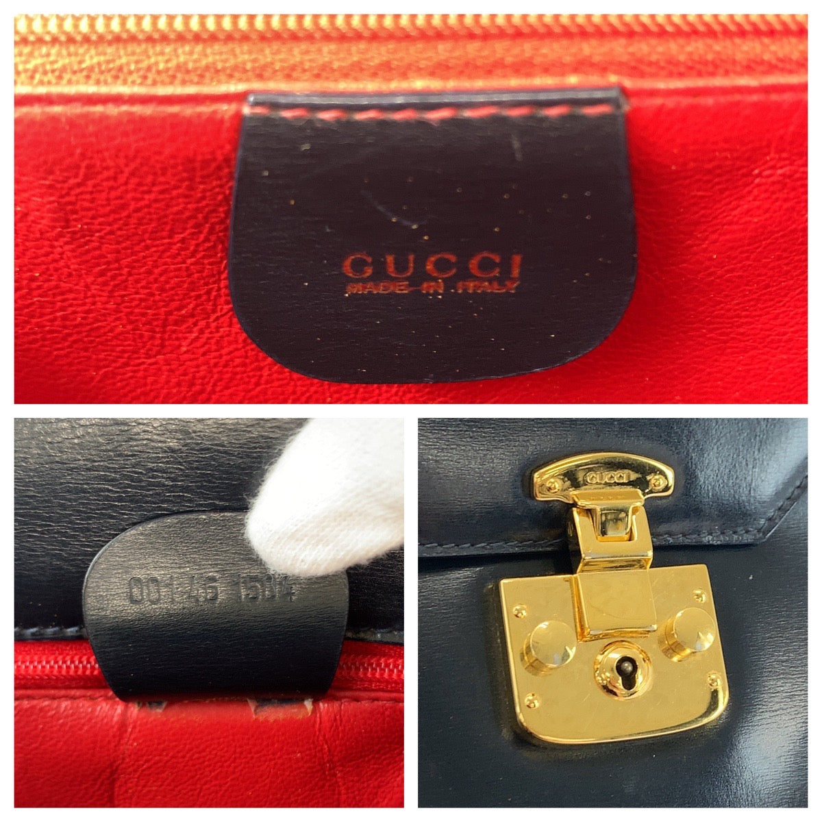 17741
GUCCI グッチ ヴィンテージ オールドグッチ レディロック ブラック 黒 ゴールド金具 レザー 001 46 1504 ショルダーバッグ レディース ABP45