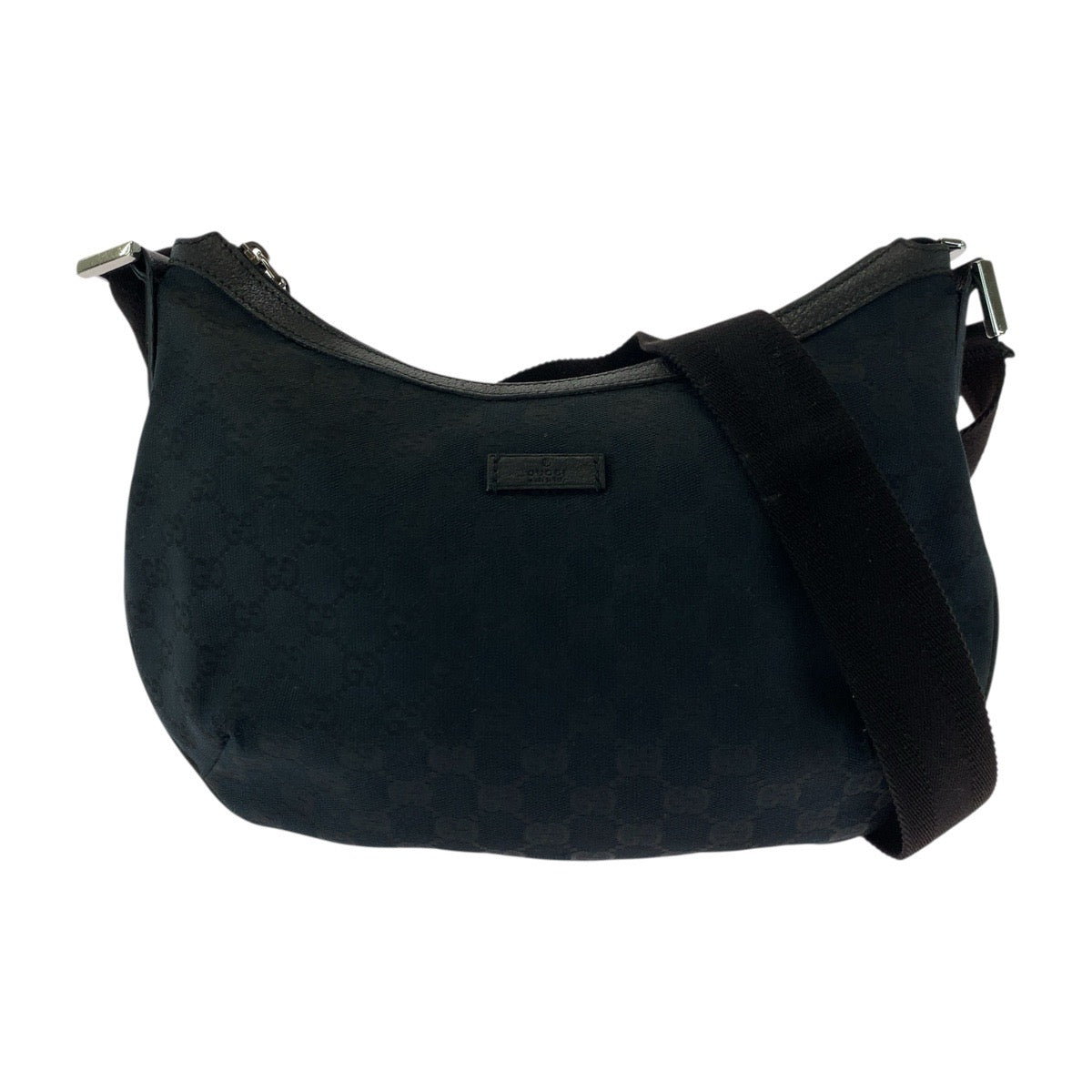 17743
GUCCI グッチ ブラック 黒 シルバー金具 GGキャンバス 181092 ショルダーバッグ メッセンジャーバッグ  レディース AB38